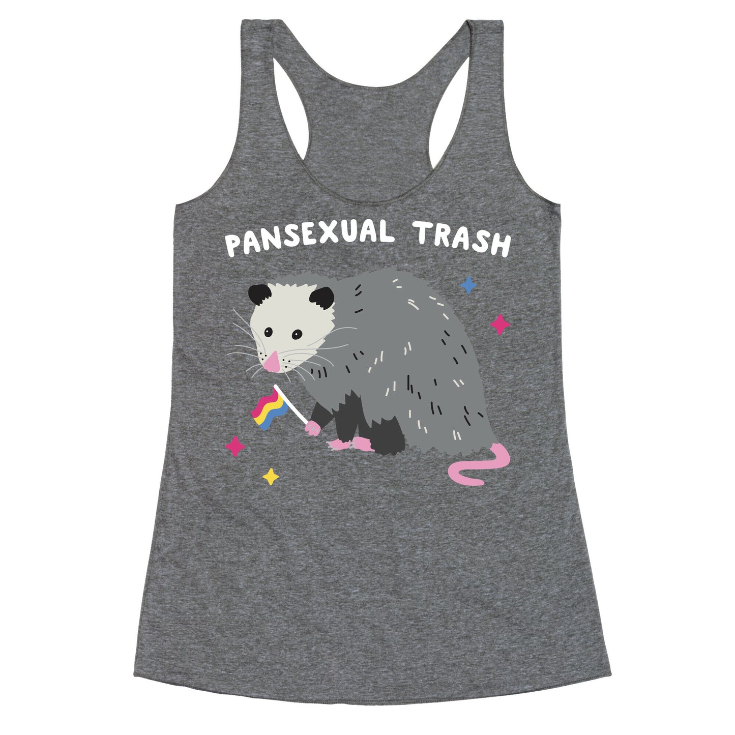 Pansexual Trash Opossum Racerback Tank
