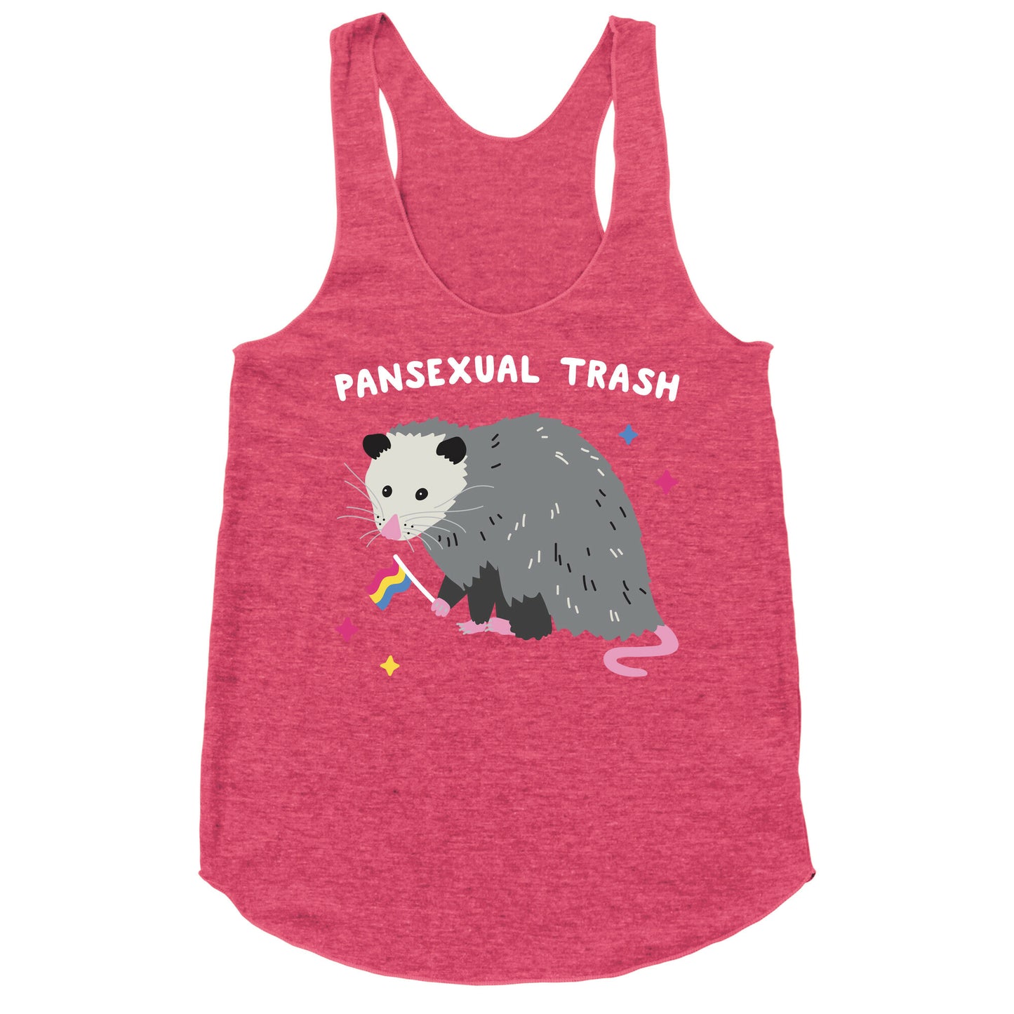 Pansexual Trash Opossum Racerback Tank