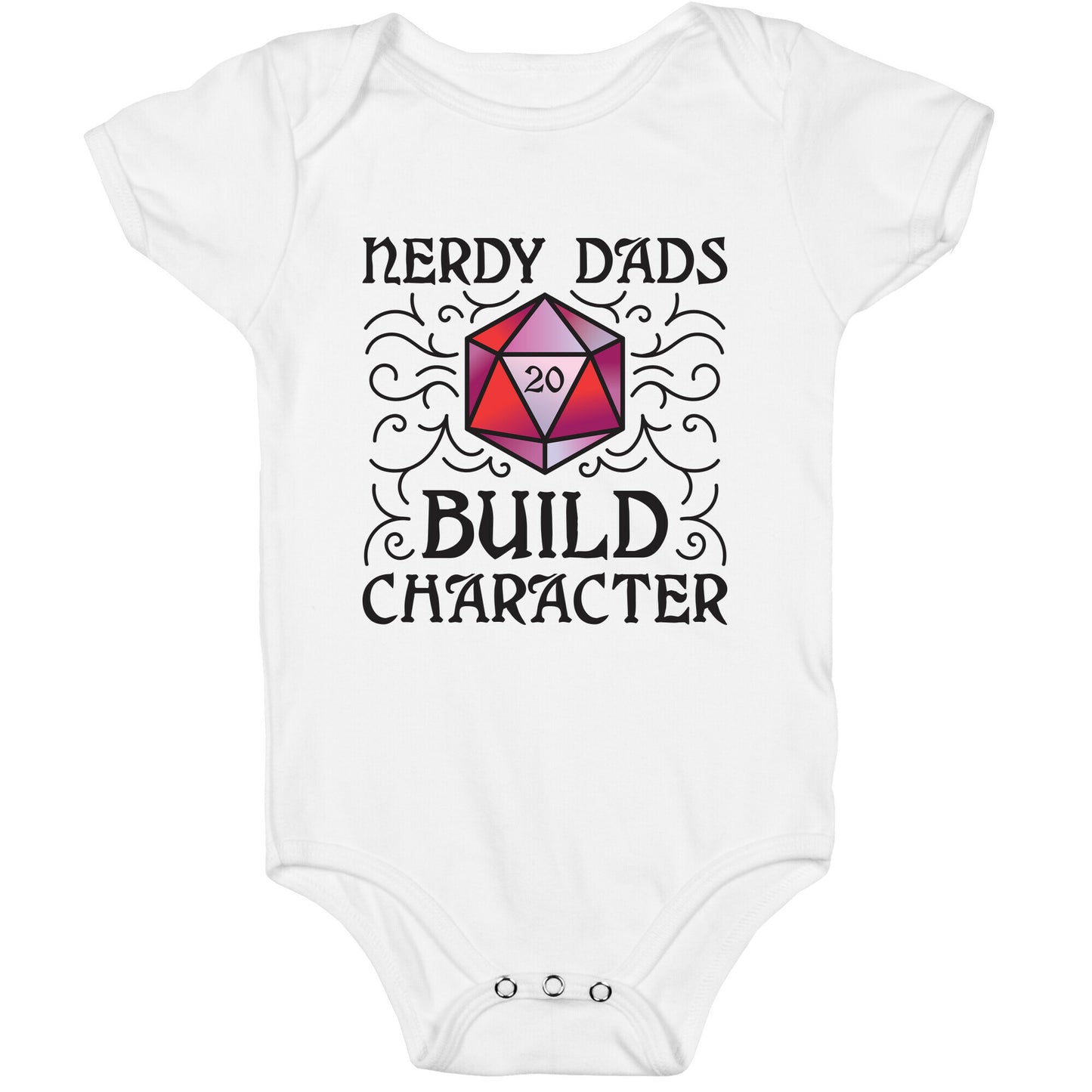Nerdy Dads Build Character Baby One Piece