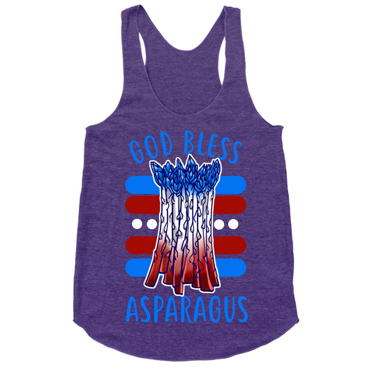 God Bless Asparagus Racerback Tank