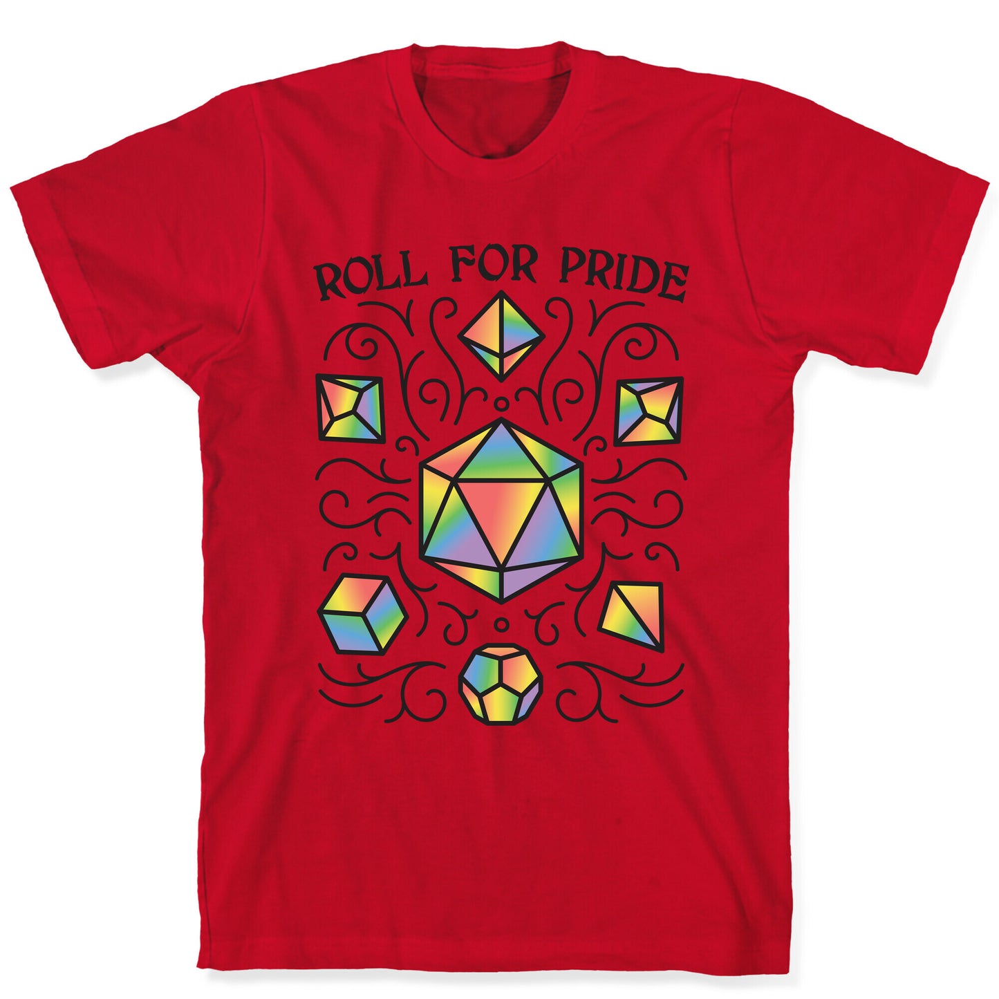 Roll For Pride DnD Dice T-Shirt