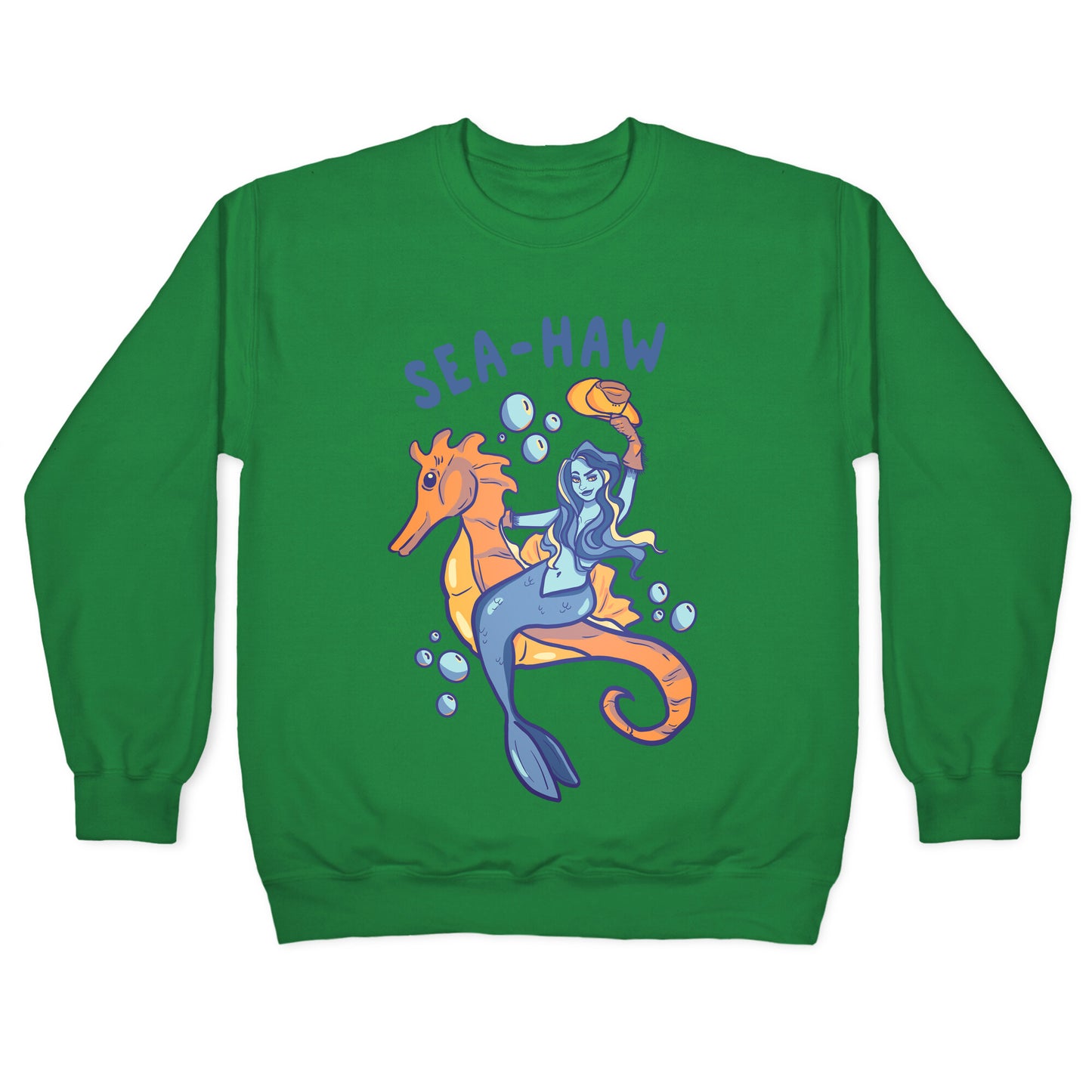 Sea-Haw Cowgirl Mermaid Crewneck Sweatshirt