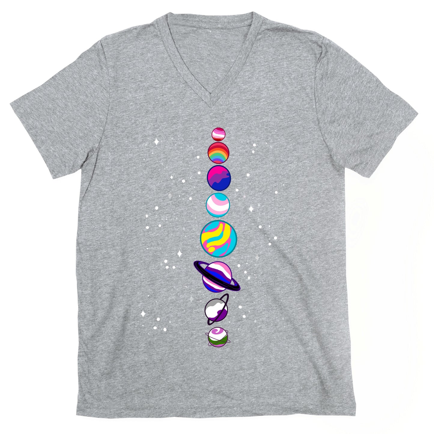 LGBTQ+ Planets V-Neck