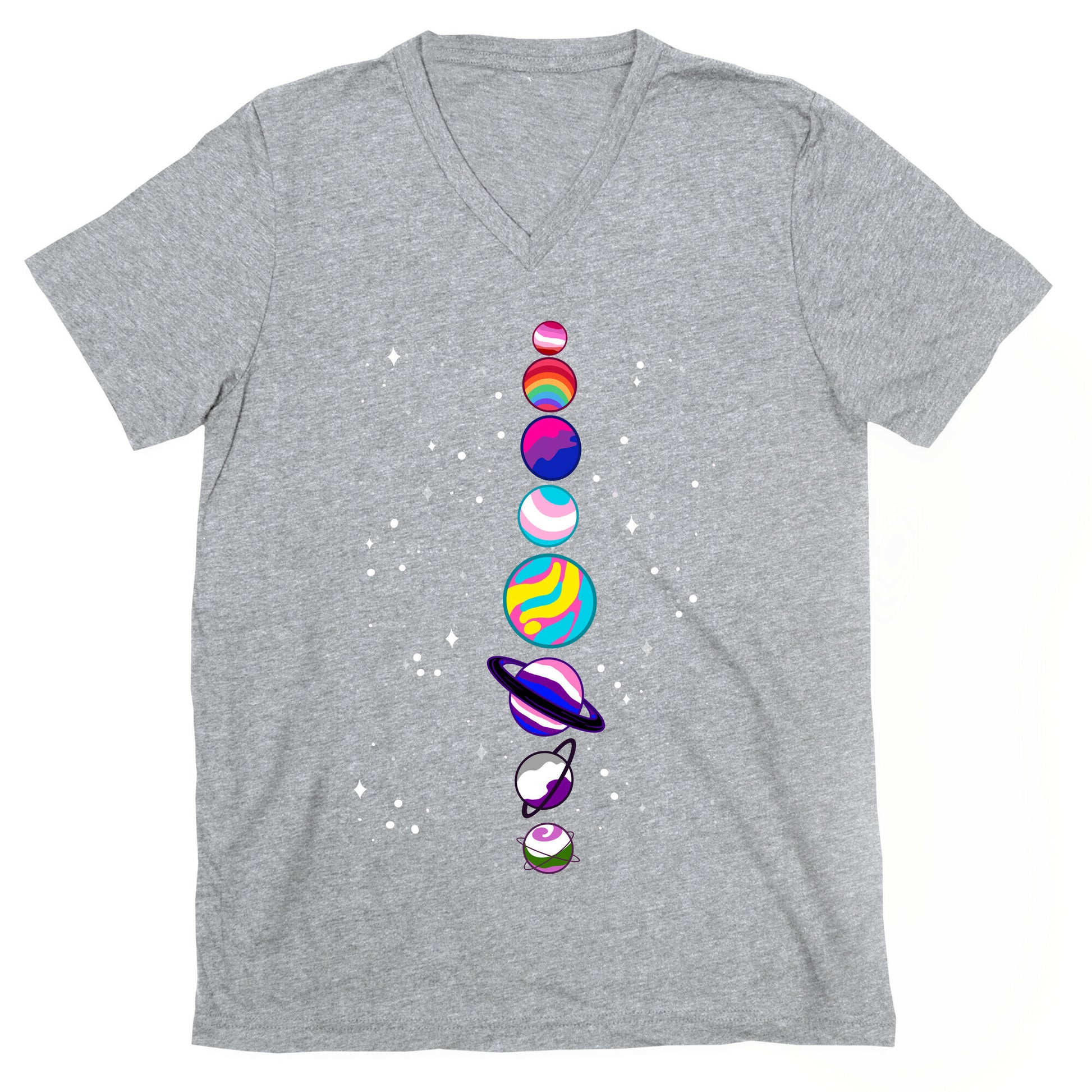 LGBTQ+ Planets V-Neck
