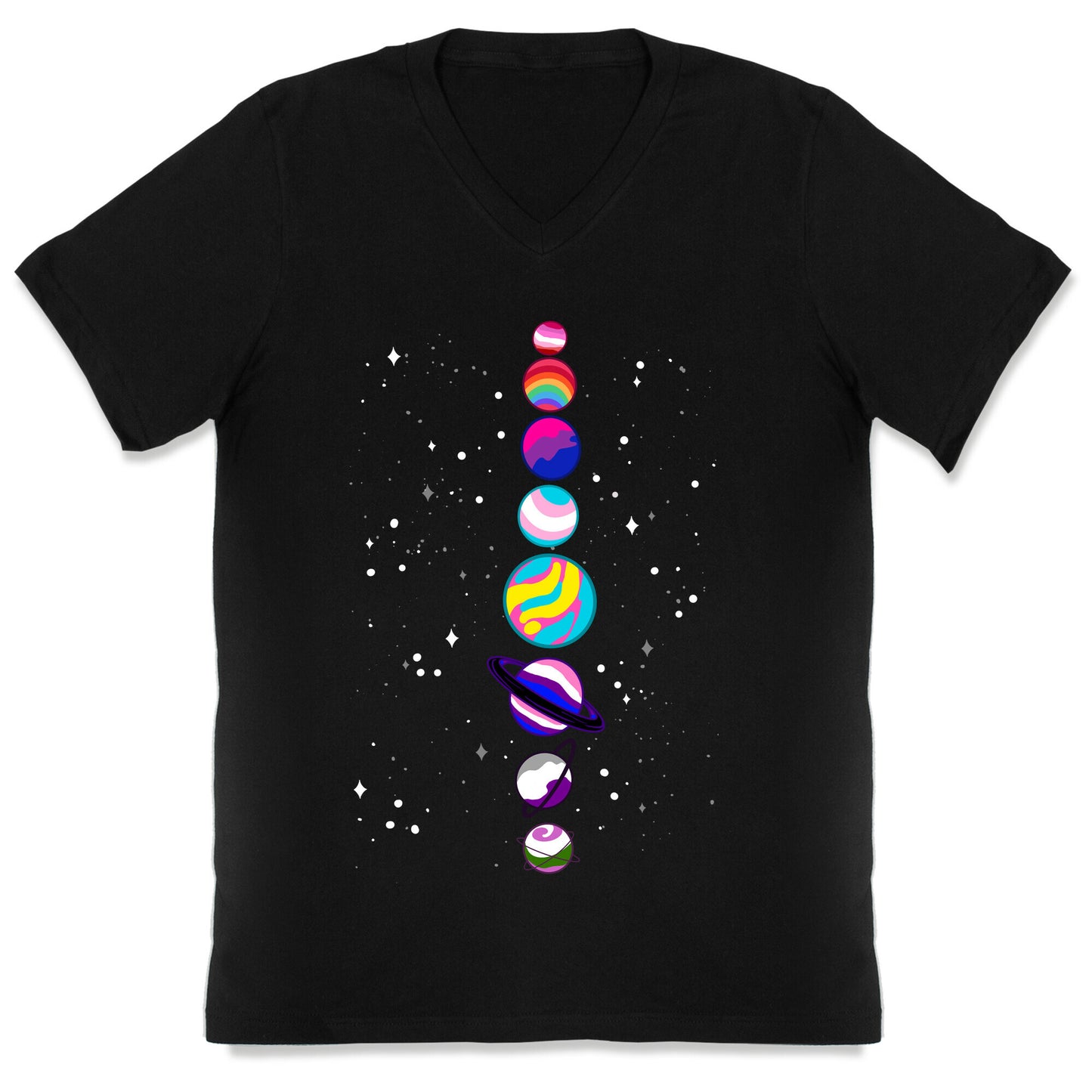 LGBTQ+ Planets V-Neck