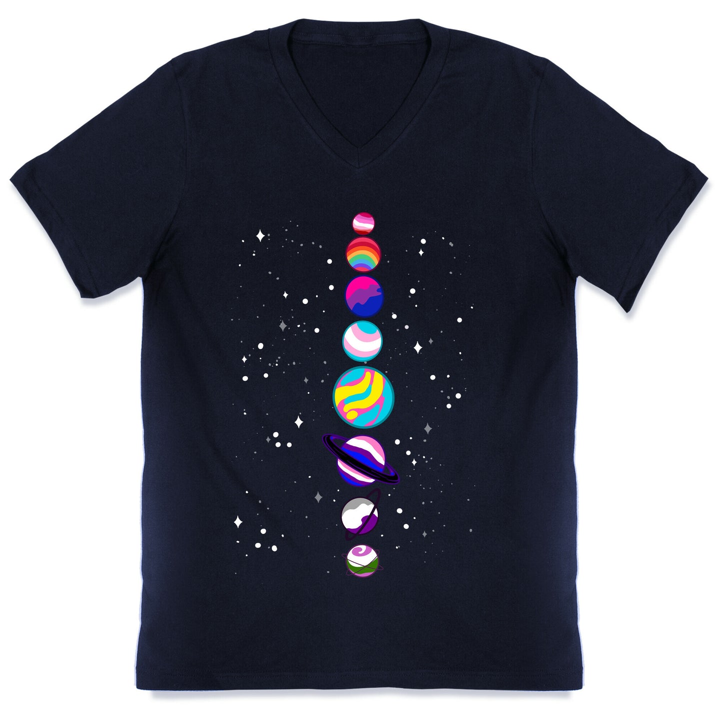 LGBTQ+ Planets V-Neck