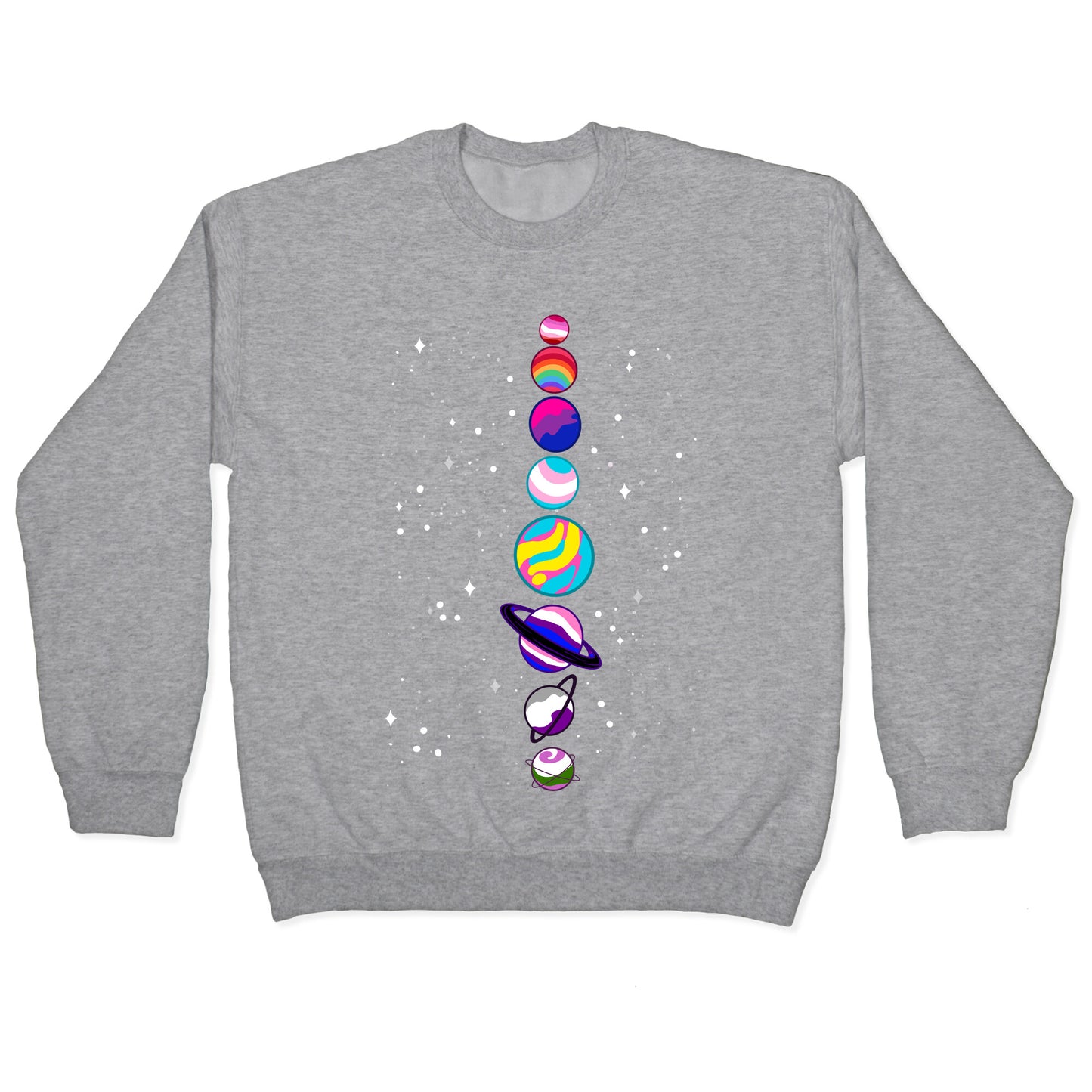 LGBTQ+ Planets Crewneck Sweatshirt