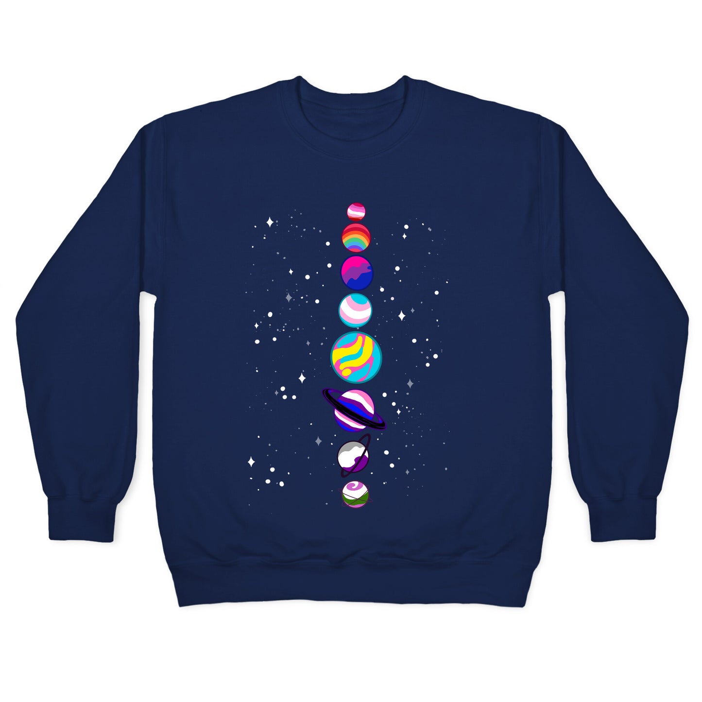 LGBTQ+ Planets Crewneck Sweatshirt