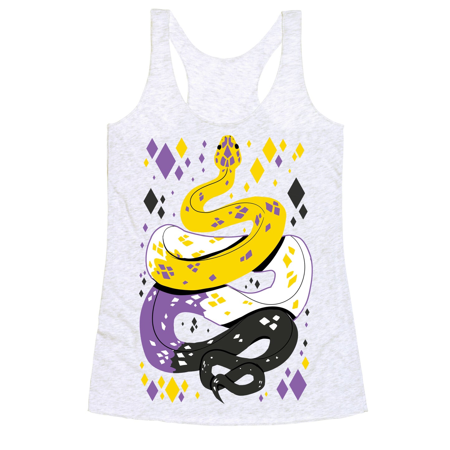 Pride Snakes: Non-binary Racerback Tank