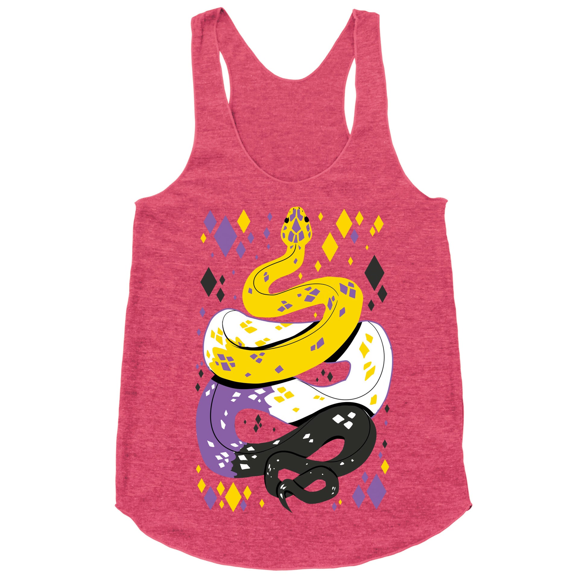 Pride Snakes: Non-binary Racerback Tank