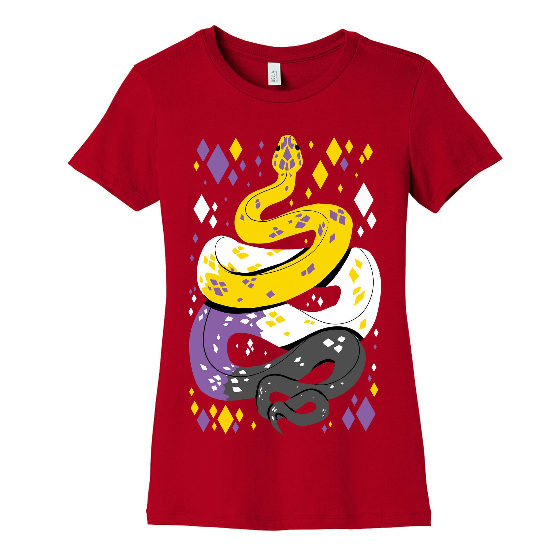 Pride Snakes: Non-binary Women's Cotton Tee