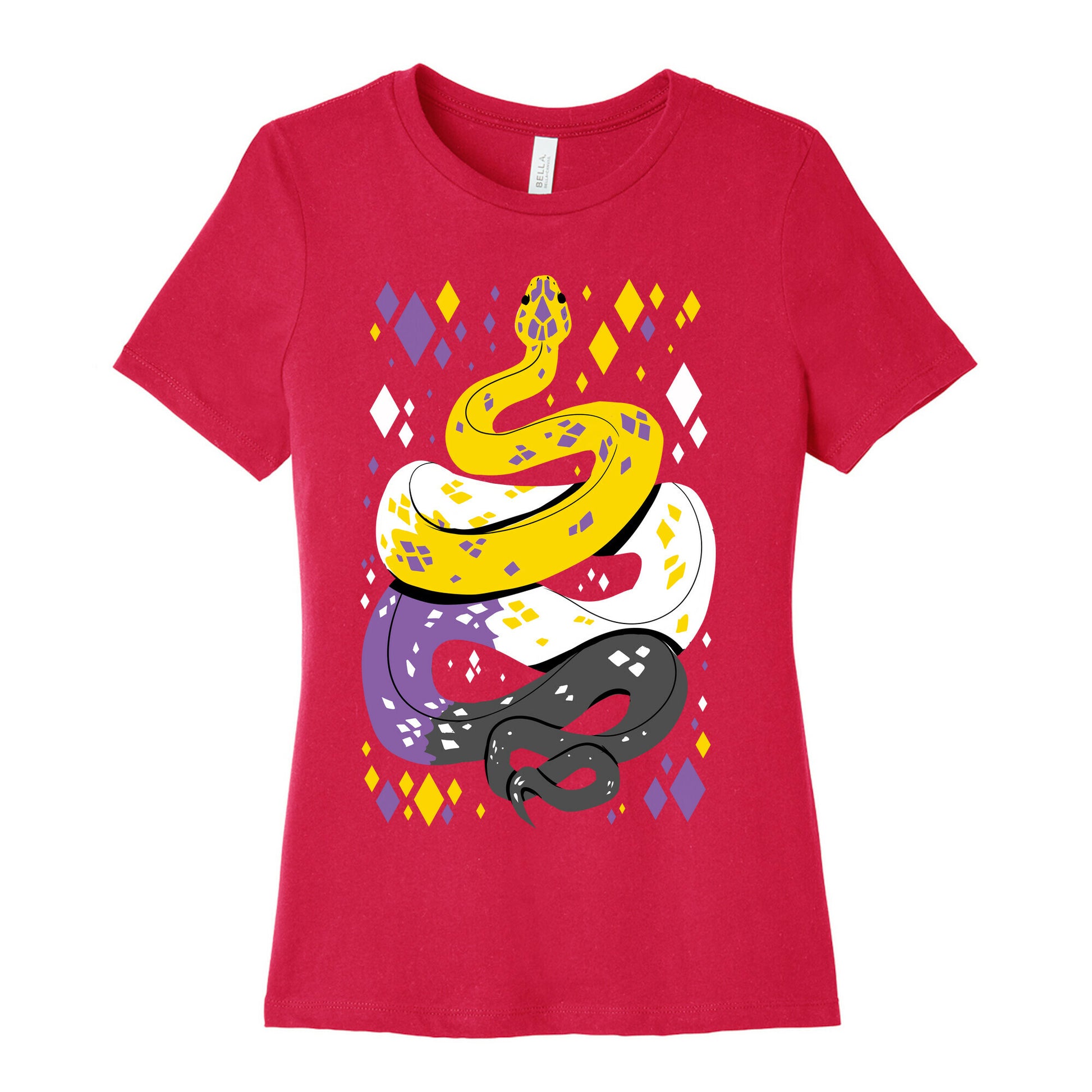 Pride Snakes: Non-binary Women's Cotton Tee