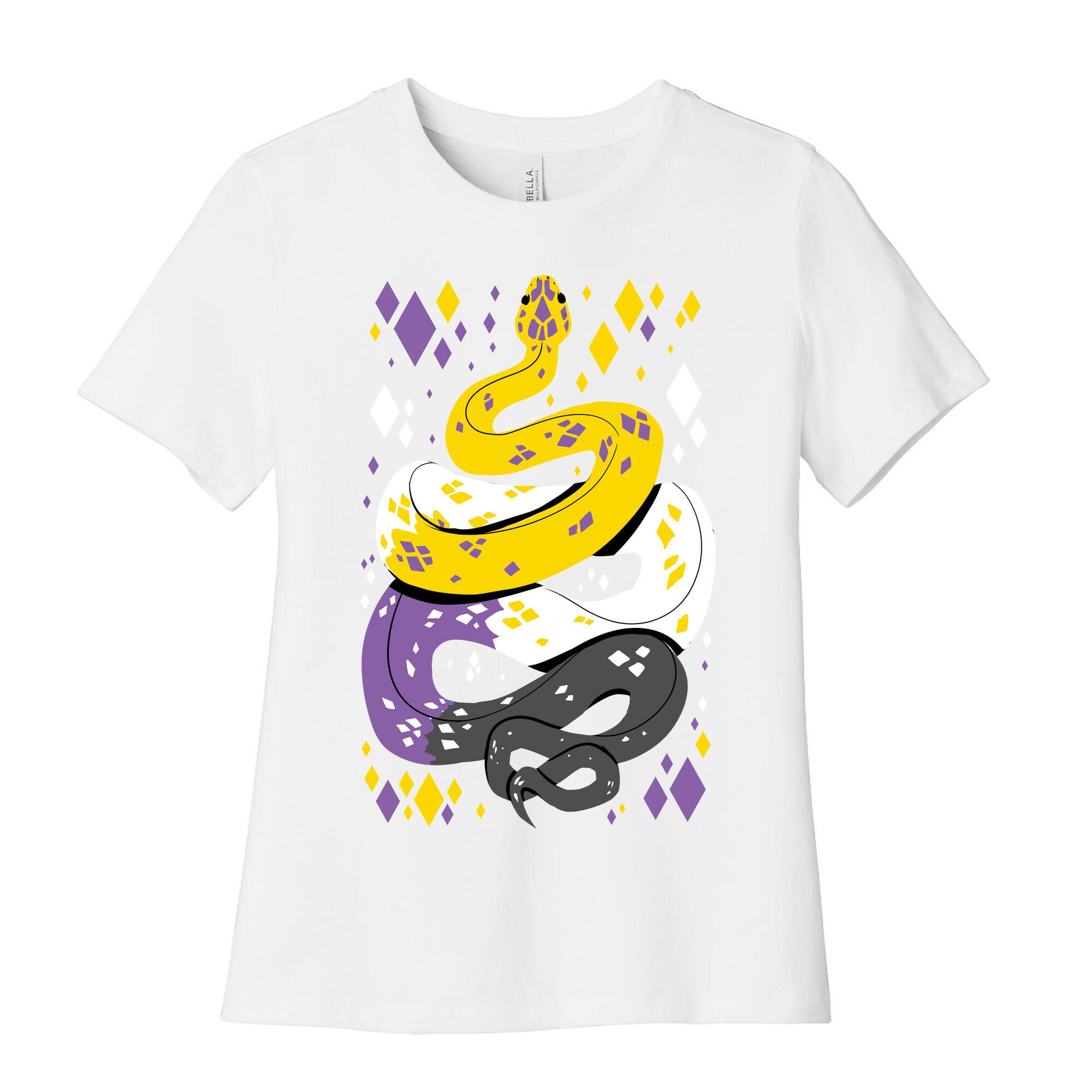 Pride Snakes: Non-binary Women's Cotton Tee