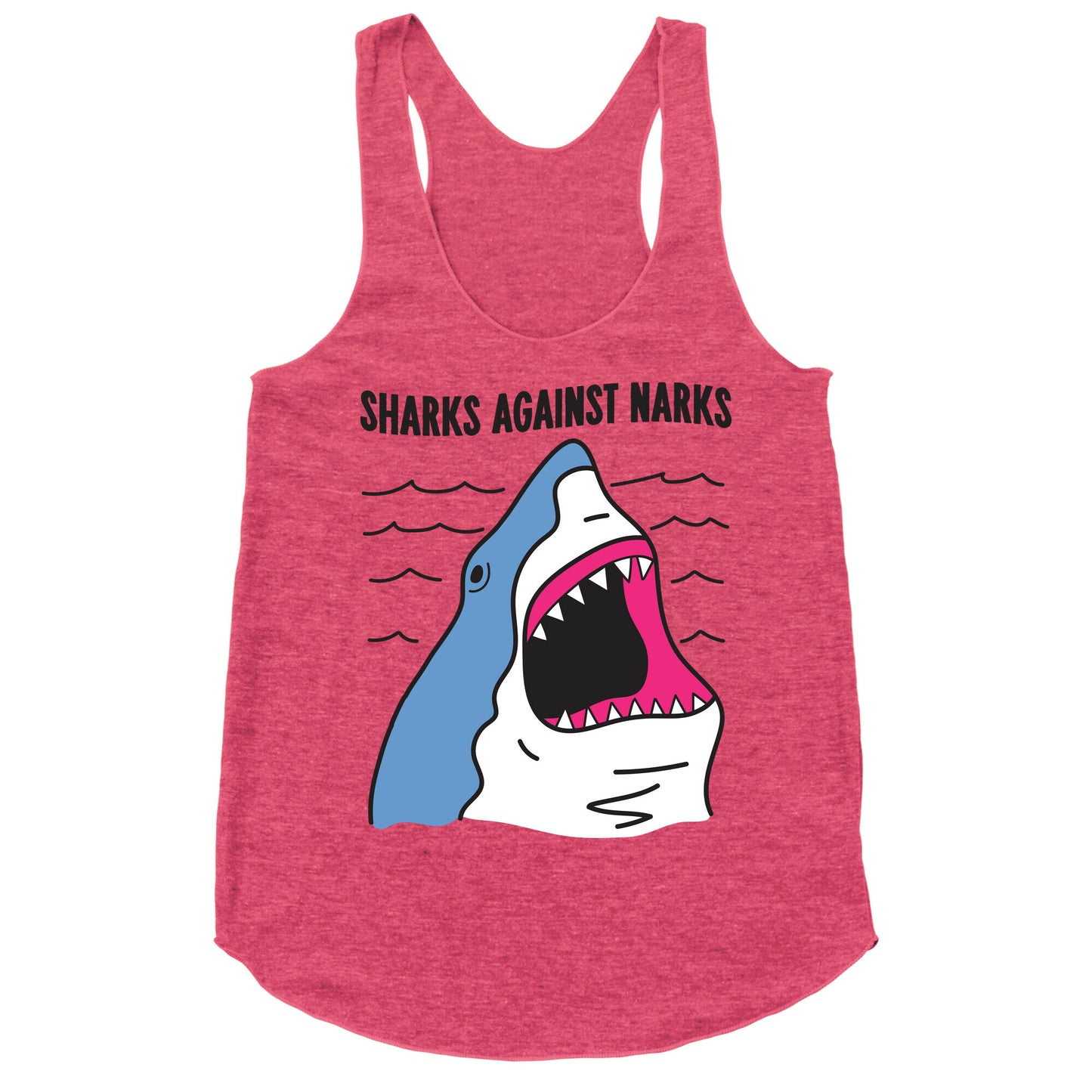 Sharks Against Narcs Racerback Tank