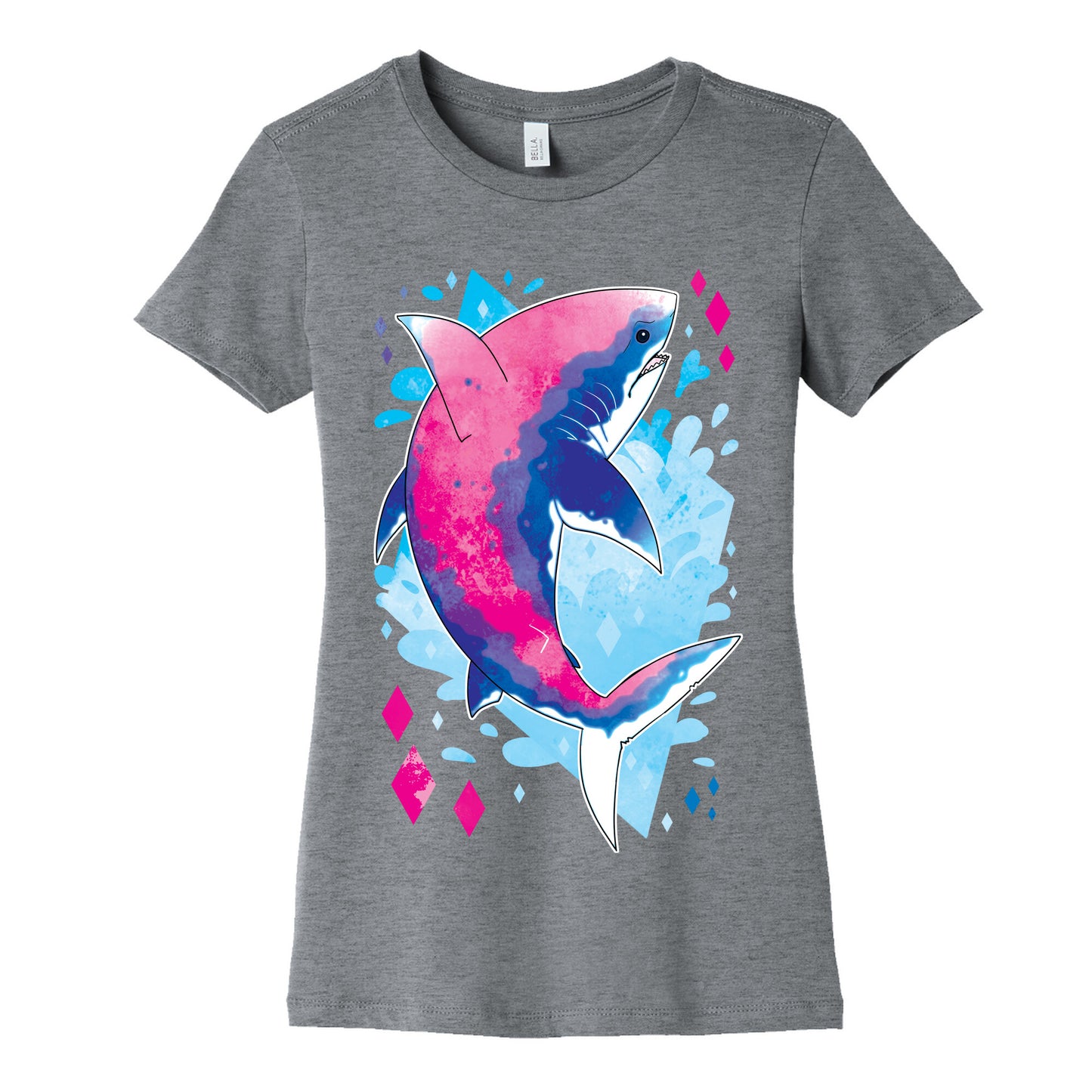 Pride Sharks: Bisexual Women's Cotton Tee