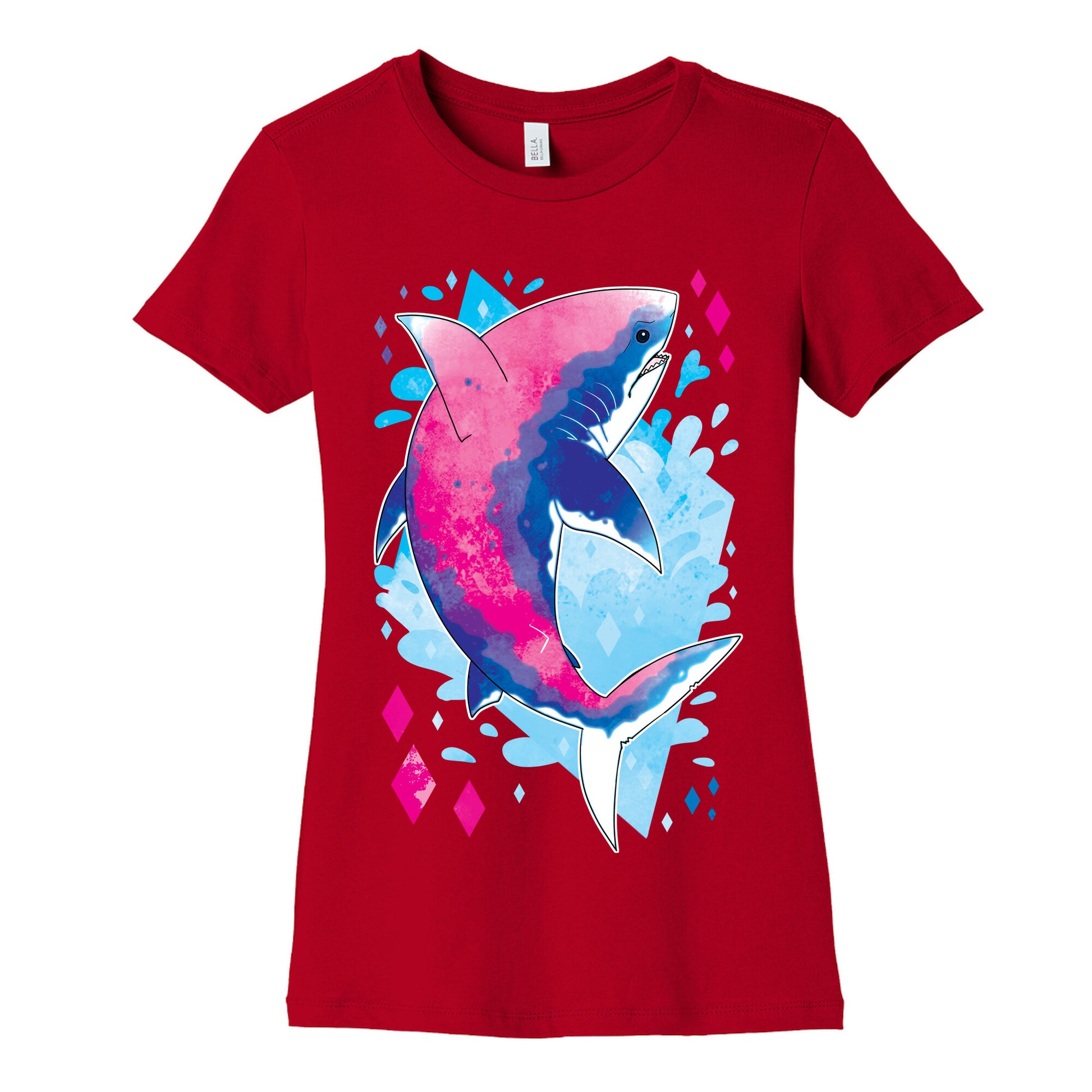 Pride Sharks: Bisexual Women's Cotton Tee