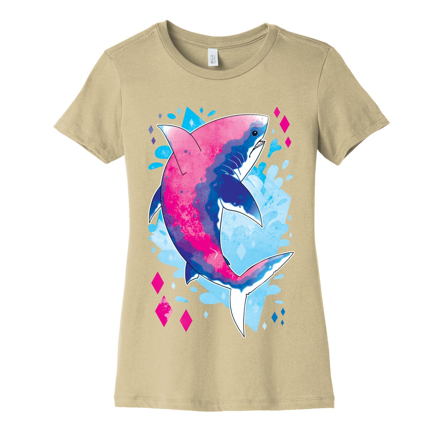 Pride Sharks: Bisexual Women's Cotton Tee