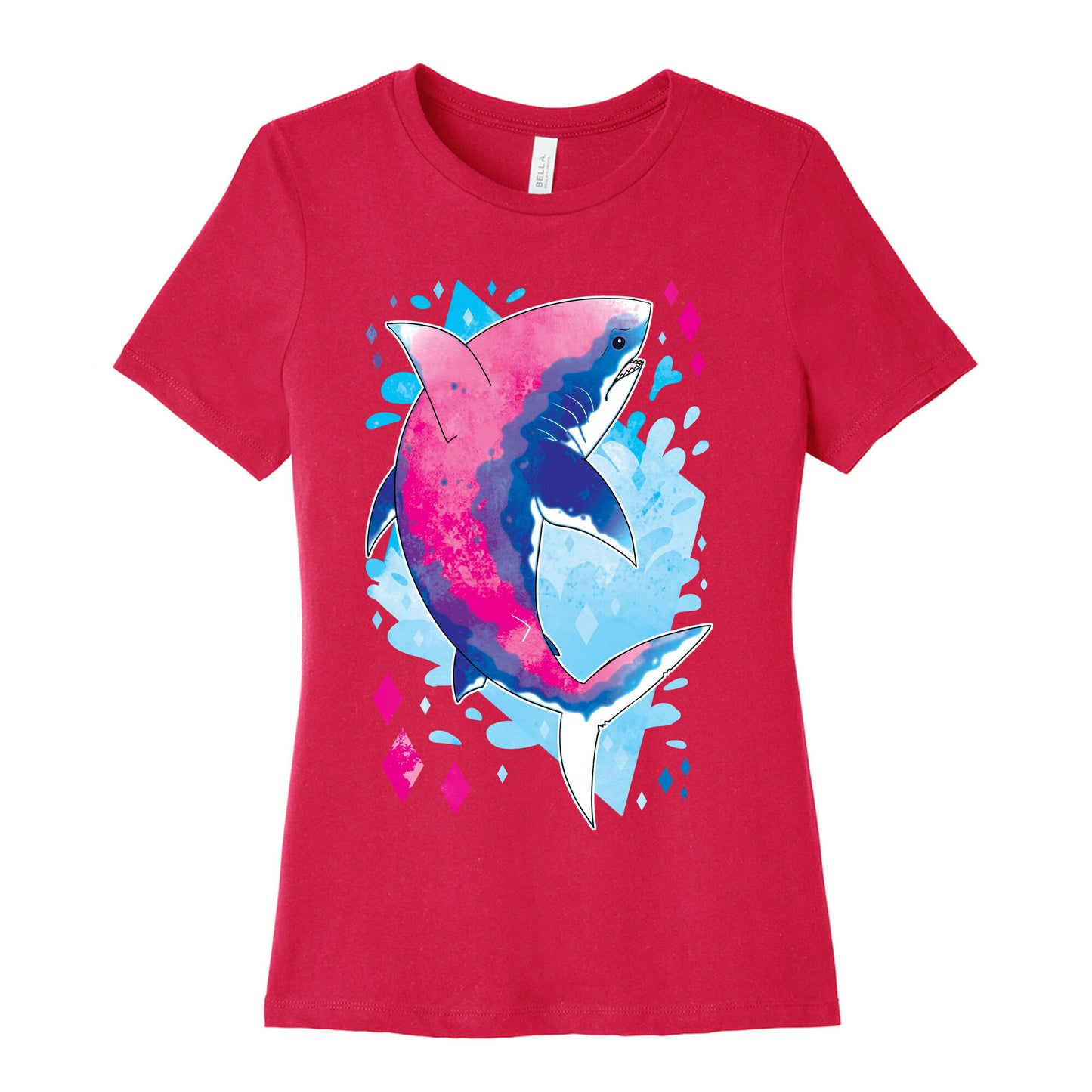 Pride Sharks: Bisexual Women's Cotton Tee