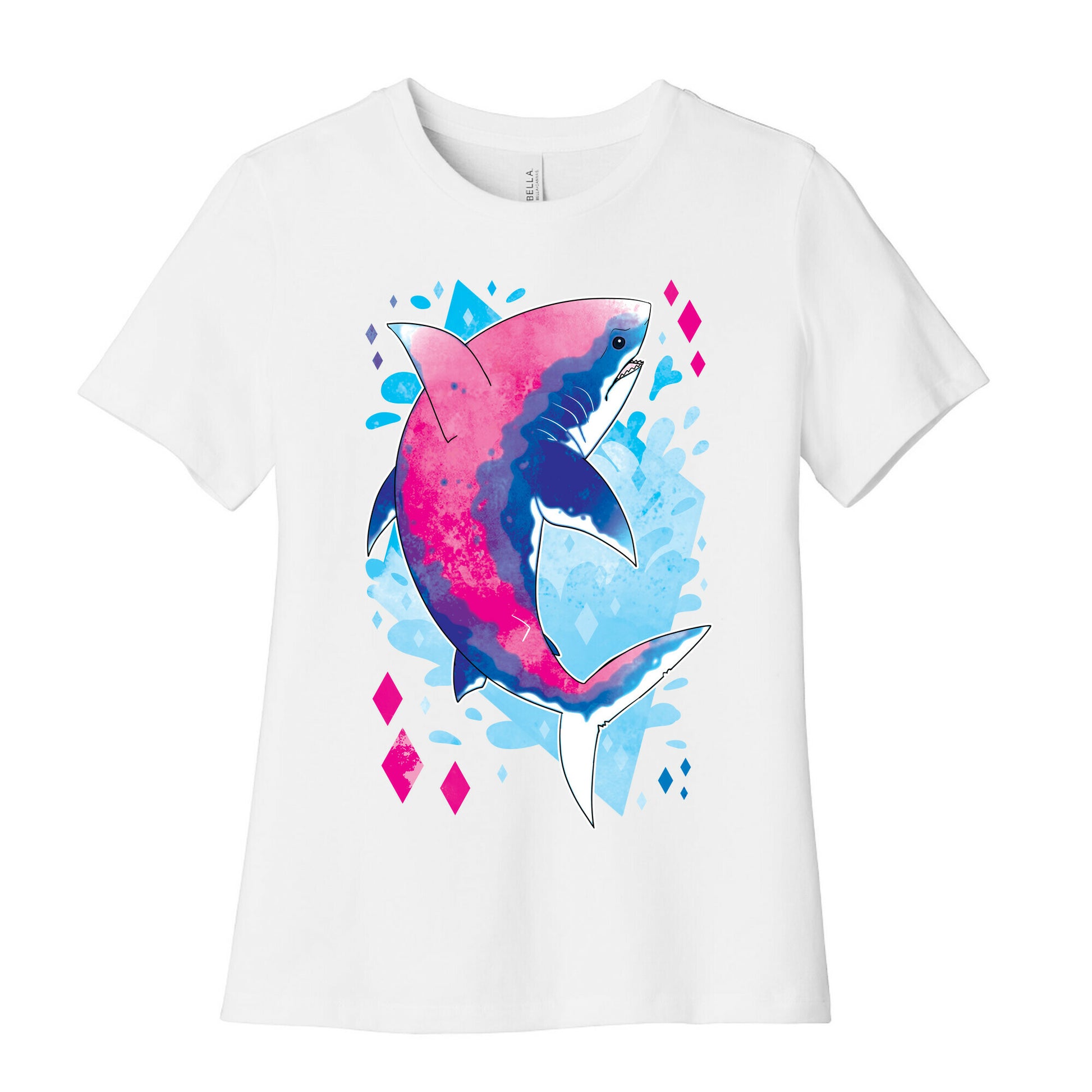 Pride Sharks: Bisexual Women's Cotton Tee