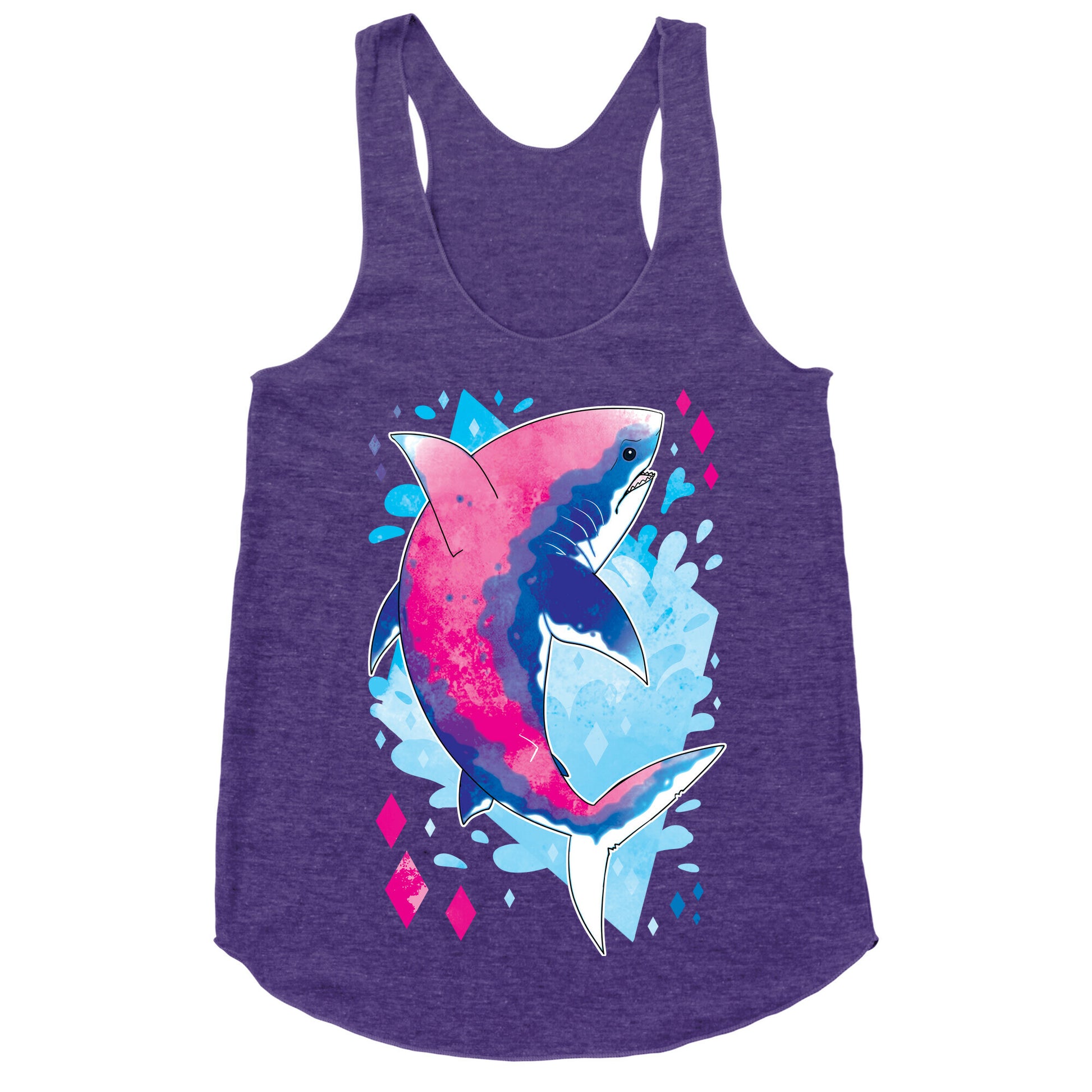 Pride Sharks: Bisexual Racerback Tank