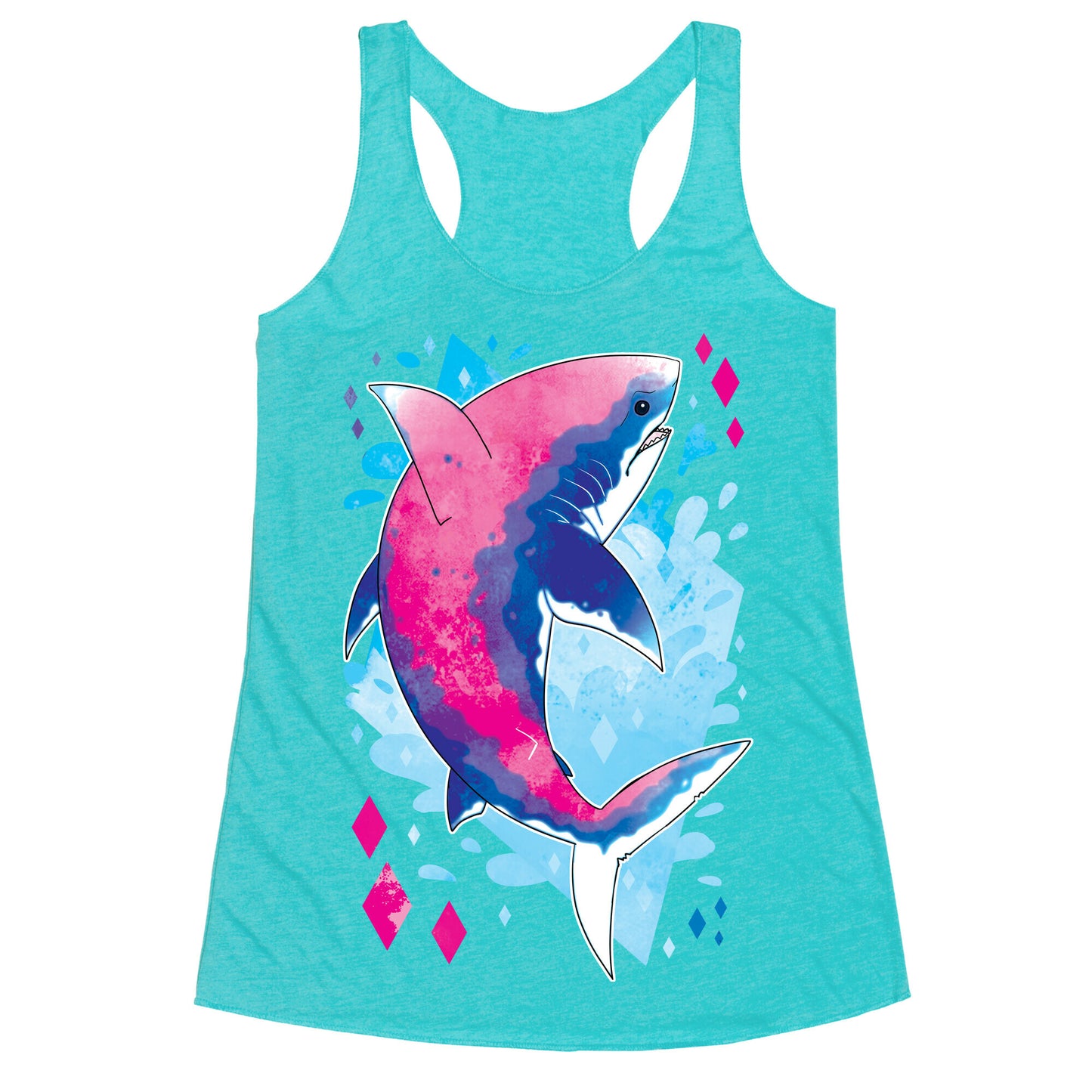 Pride Sharks: Bisexual Racerback Tank