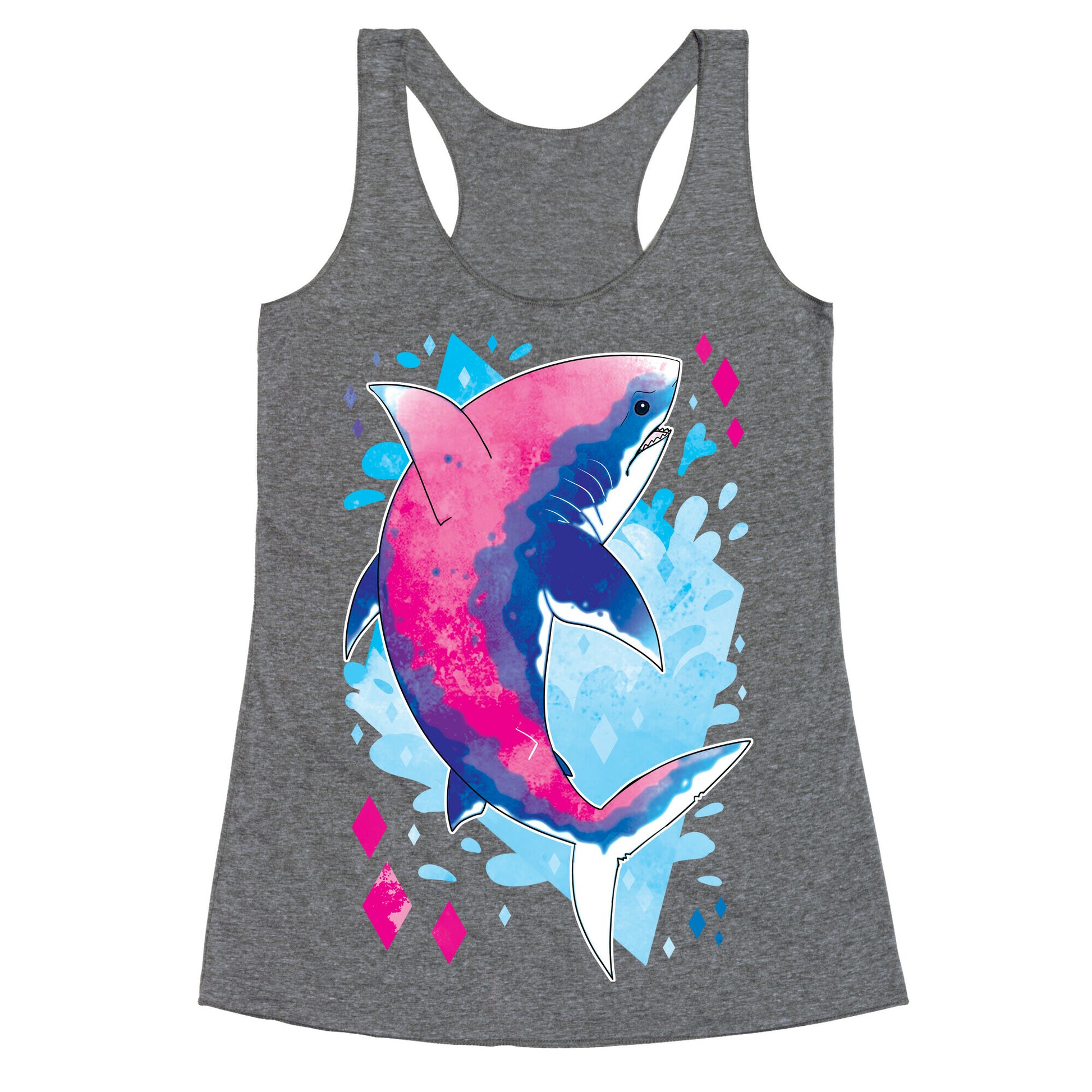 Pride Sharks: Bisexual Racerback Tank