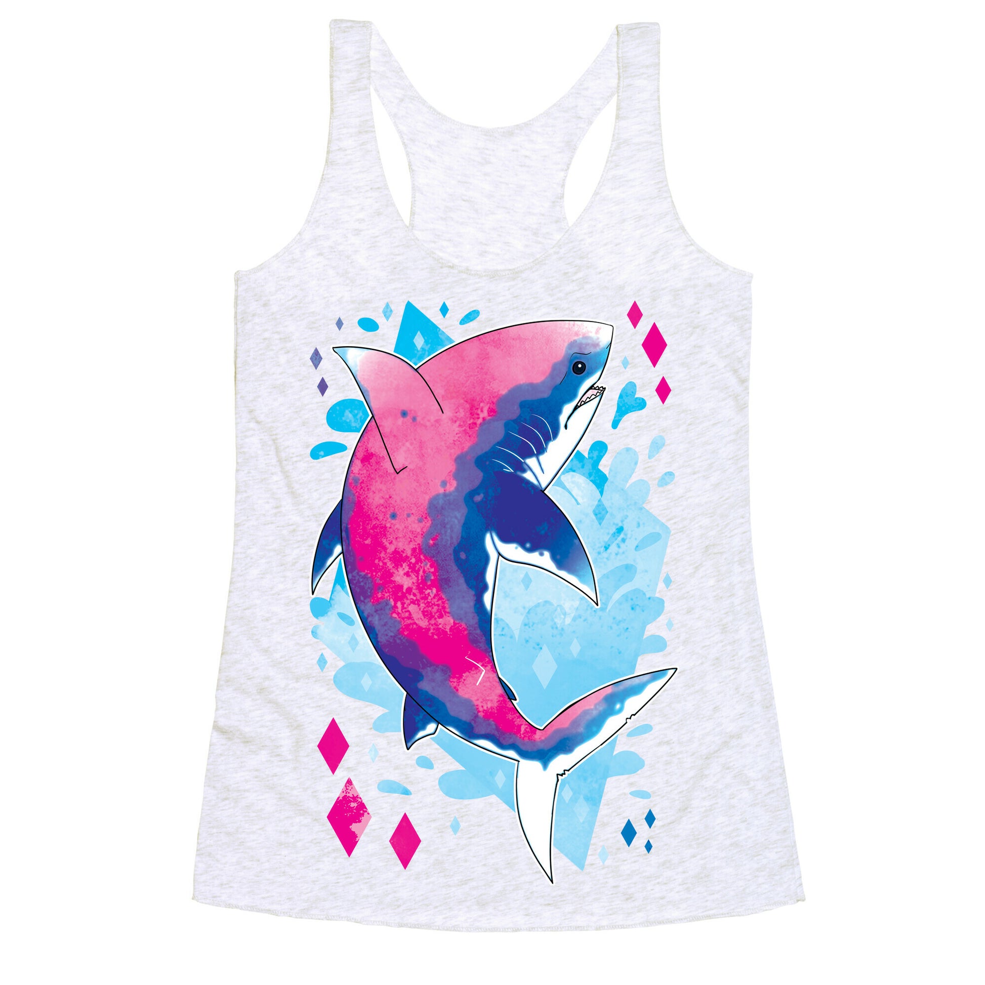 Pride Sharks: Bisexual Racerback Tank