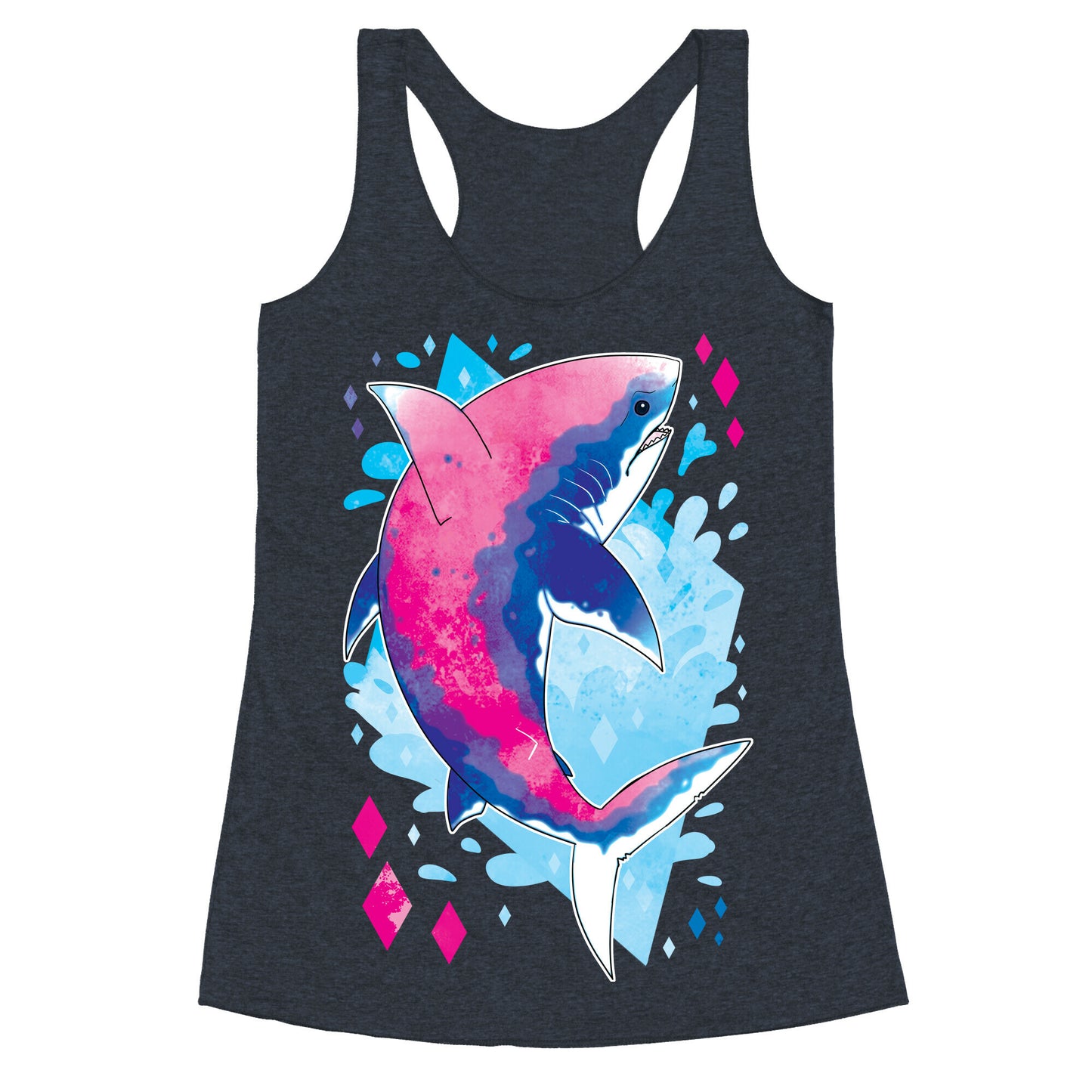 Pride Sharks: Bisexual Racerback Tank
