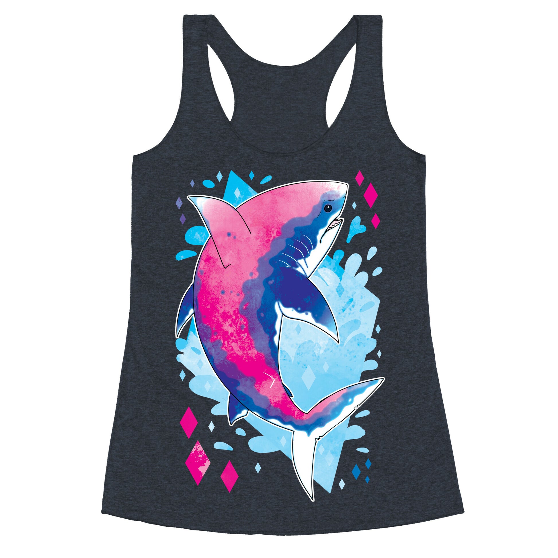 Pride Sharks: Bisexual Racerback Tank