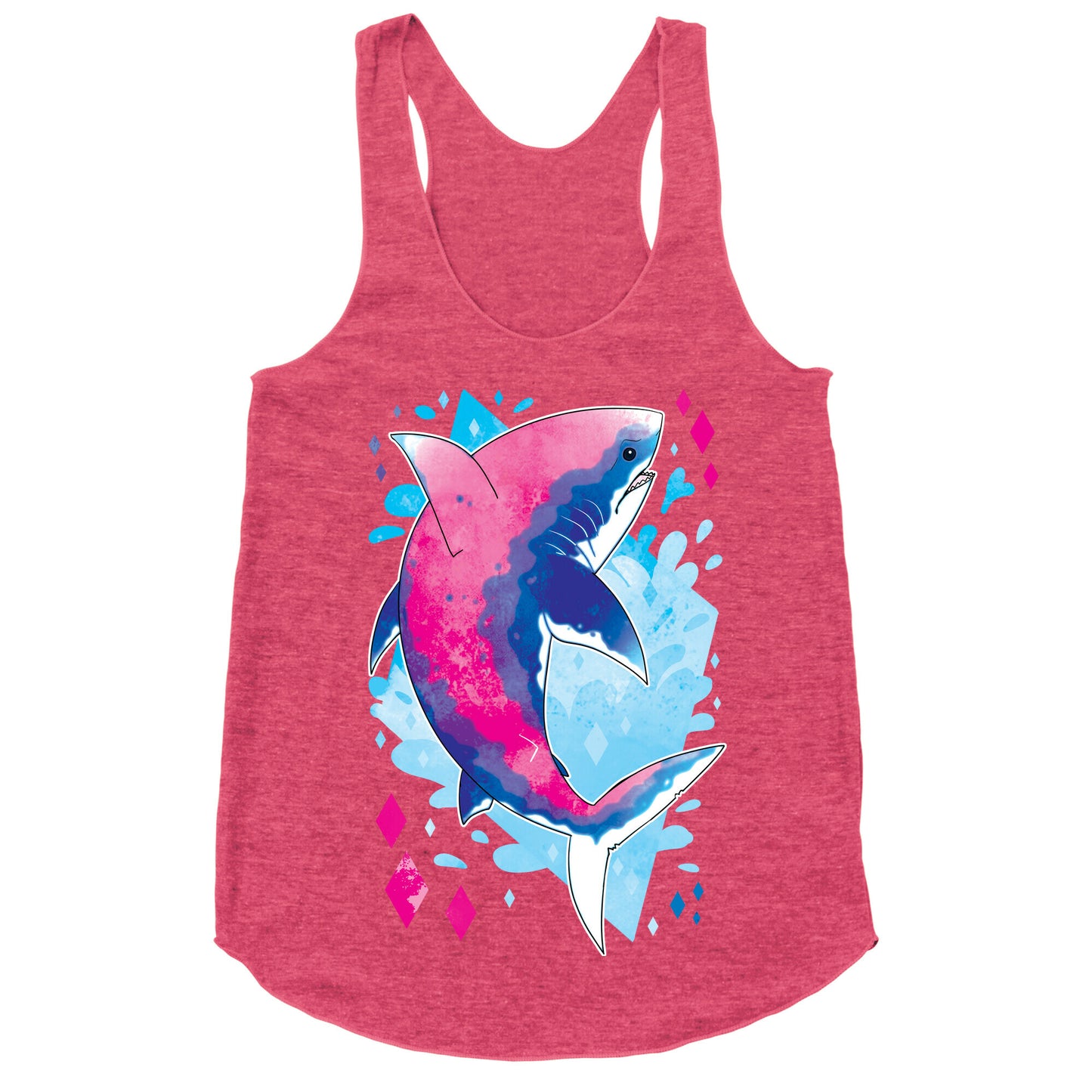 Pride Sharks: Bisexual Racerback Tank