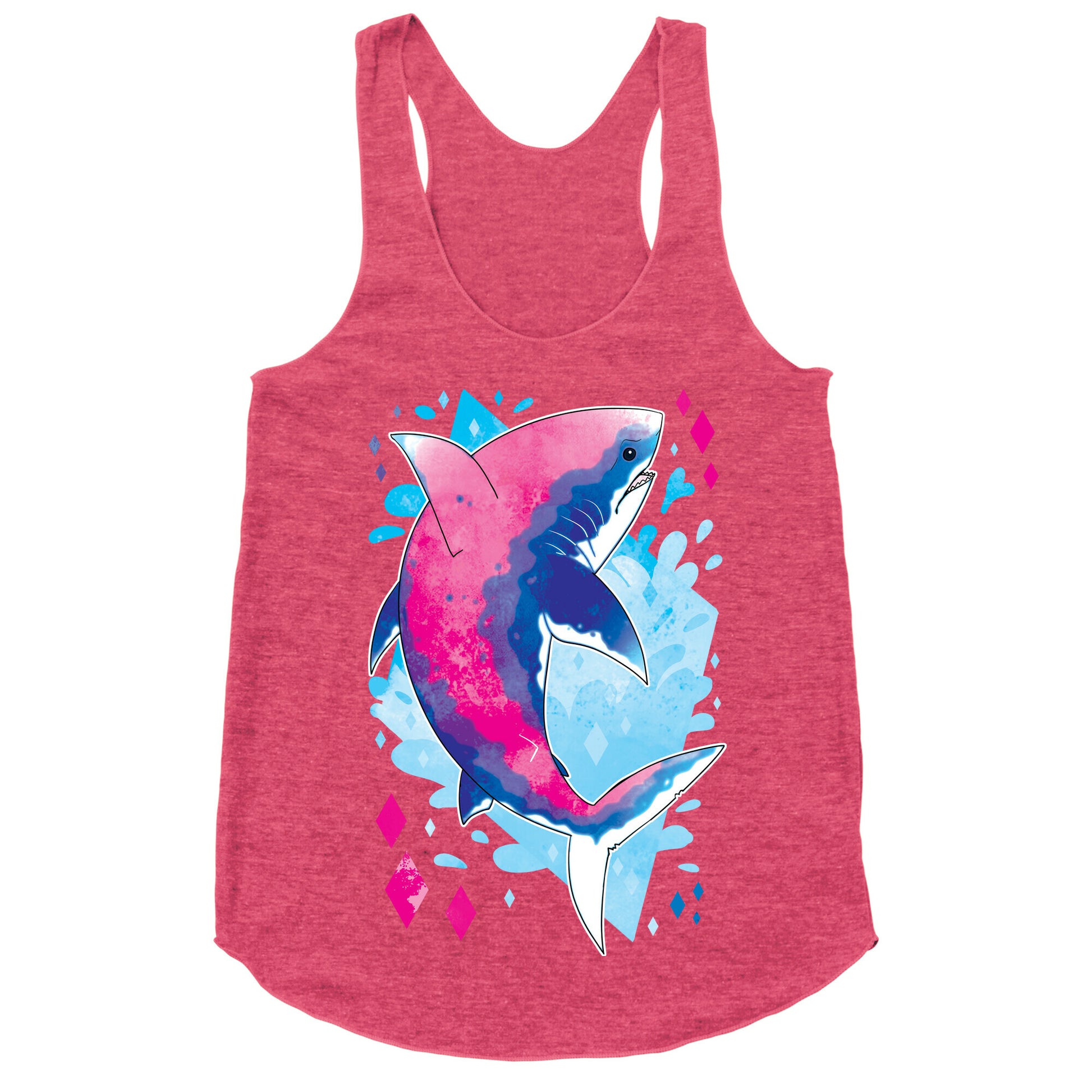 Pride Sharks: Bisexual Racerback Tank