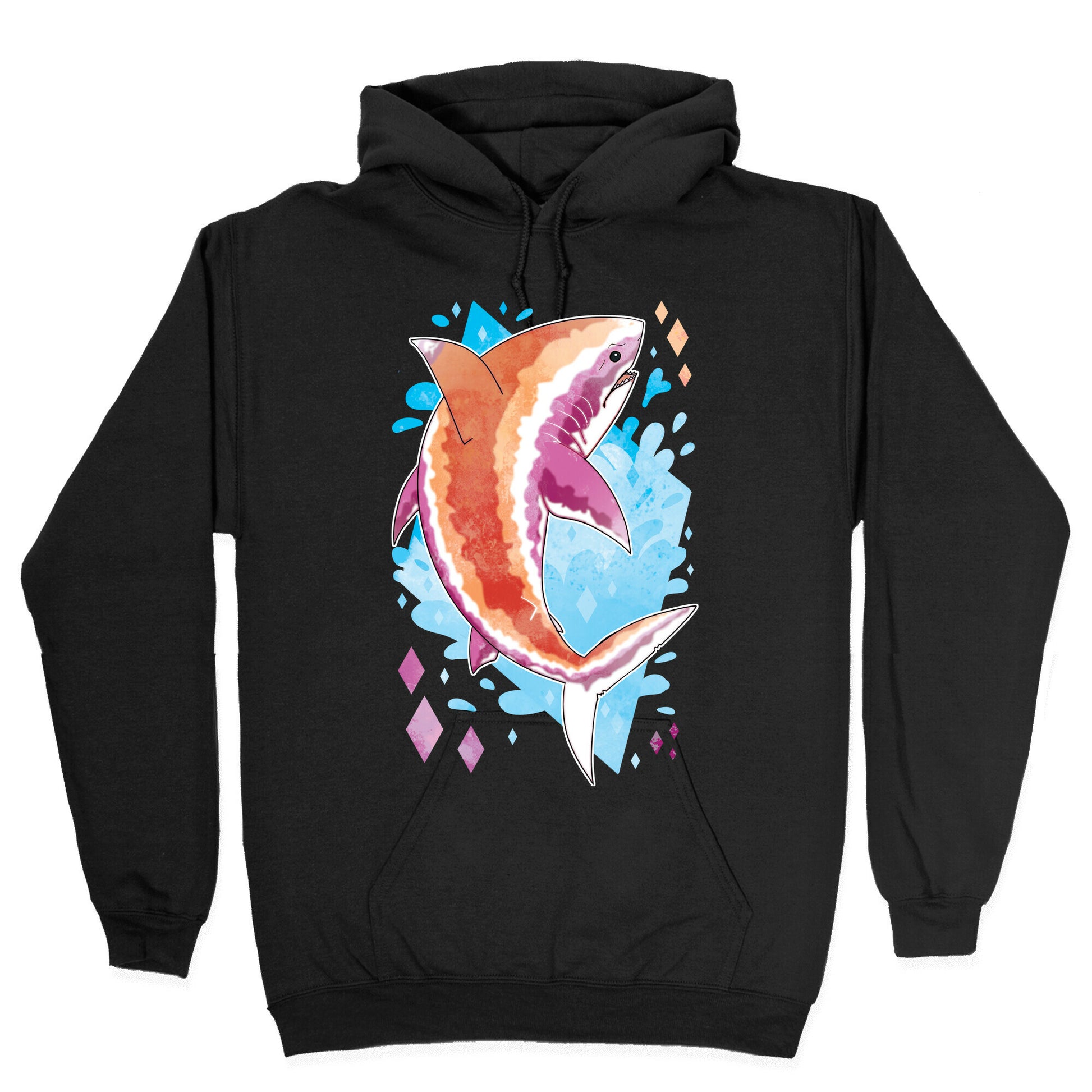 Pride Sharks: Lesbian Hoodie