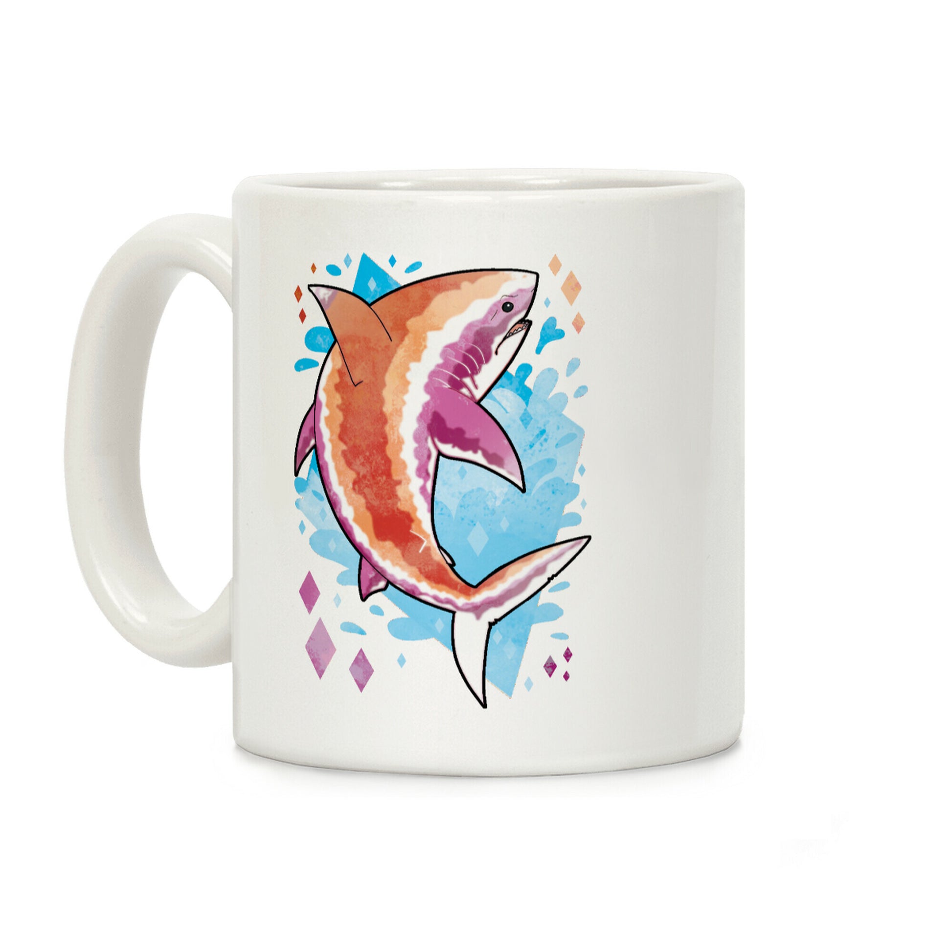 Pride Sharks: Lesbian Coffee Mug