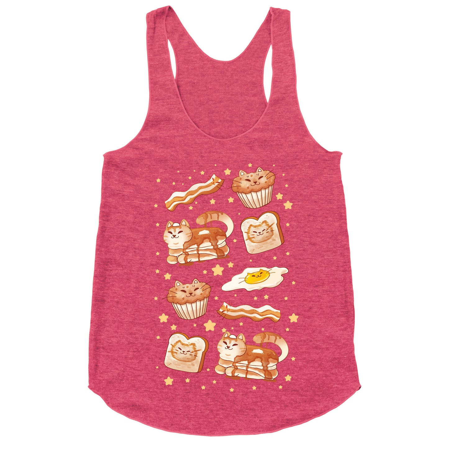 Breakfast Cats Racerback Tank