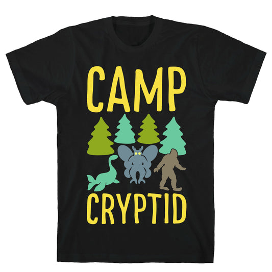 Camp Cryptid White Print T-Shirt