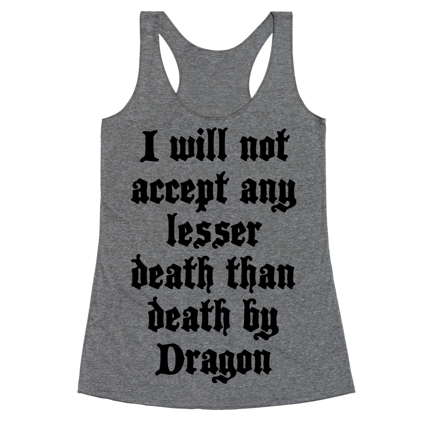 Death By Dragon Racerback Tank