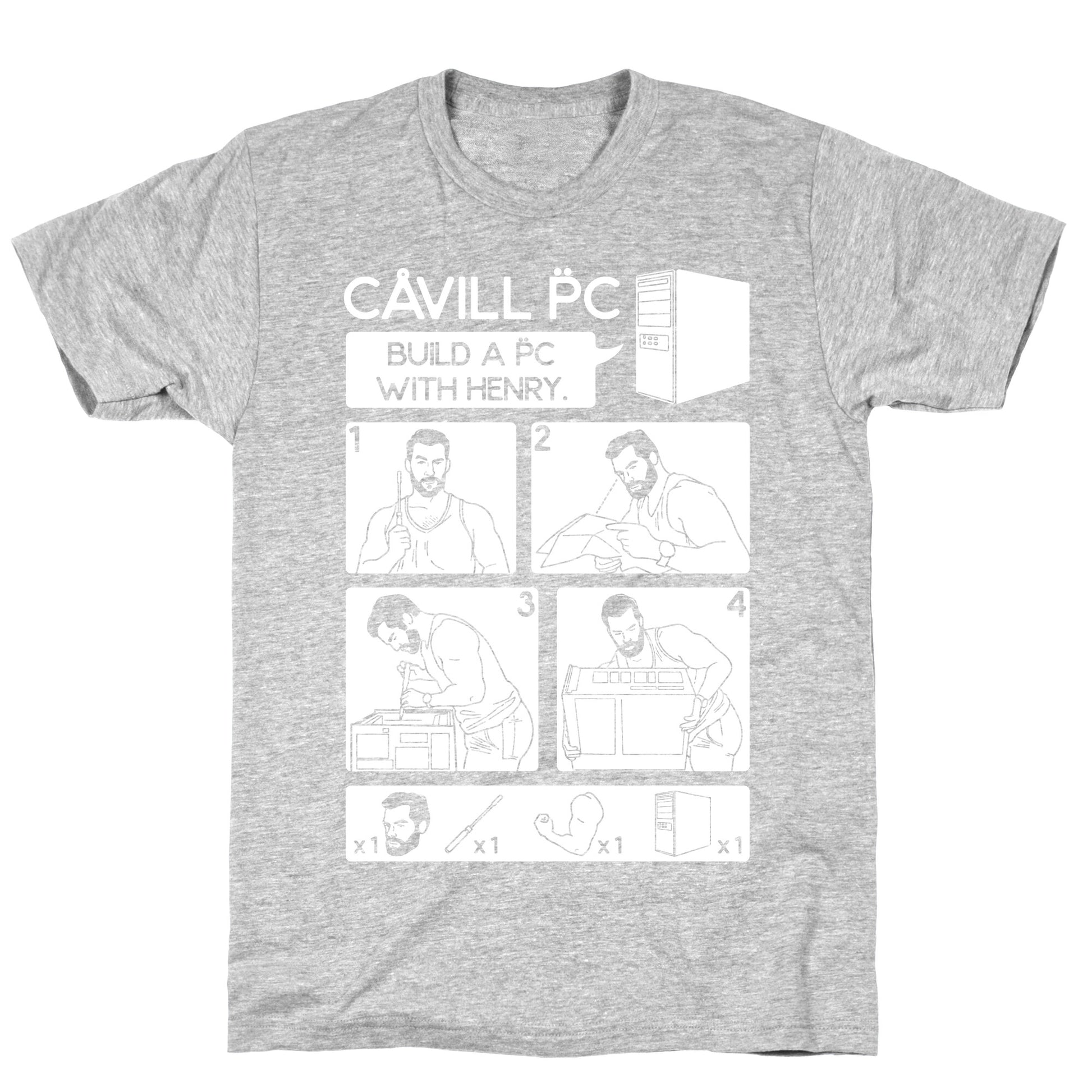 Cavill PC Parody White Print T-Shirt