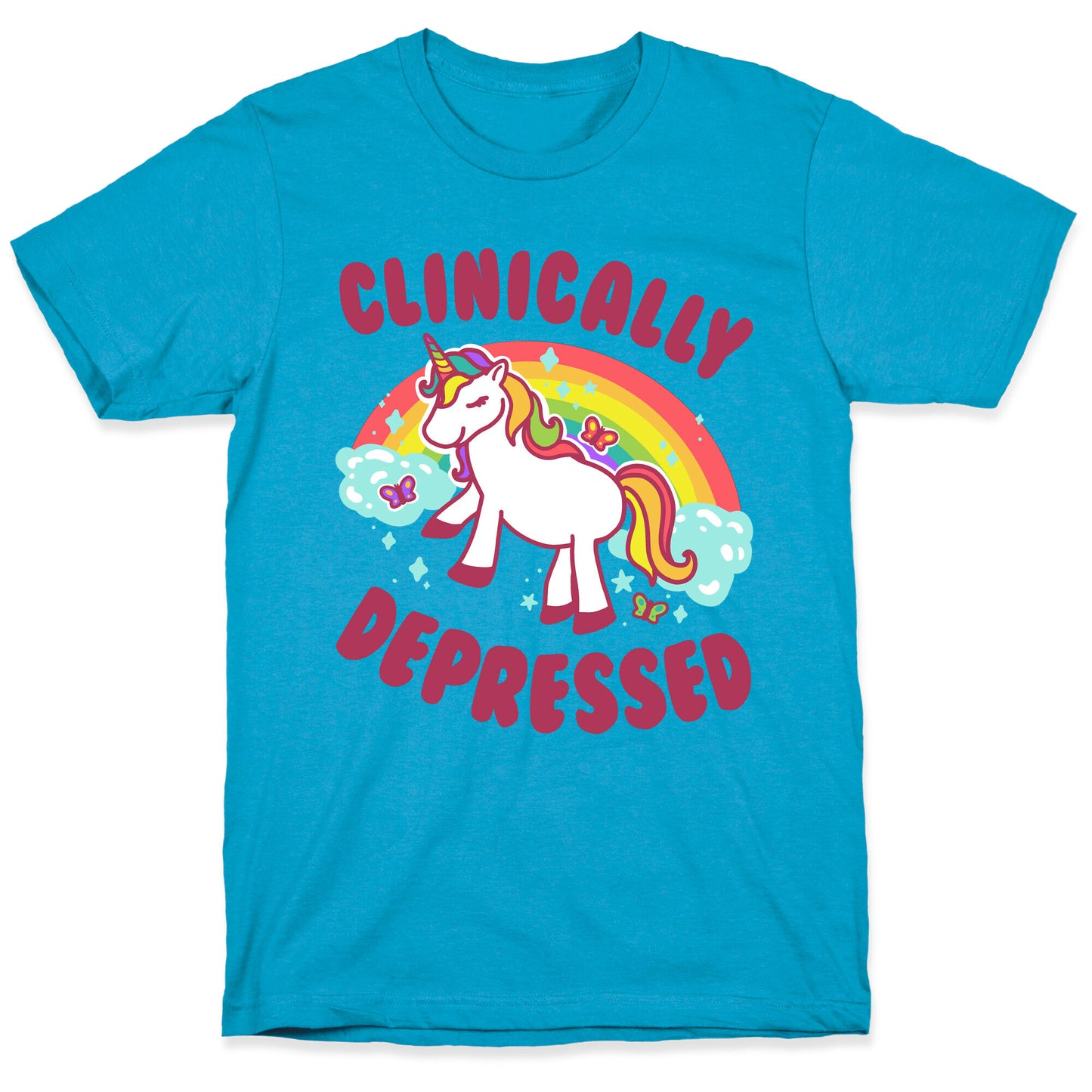 Clinically Depressed Unicorn Unisex Triblend Tee