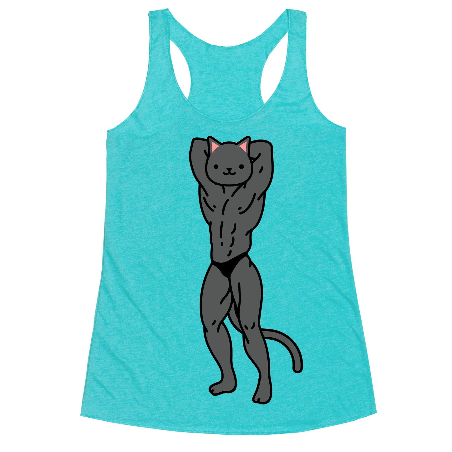 Buff Cat Black Racerback Tank