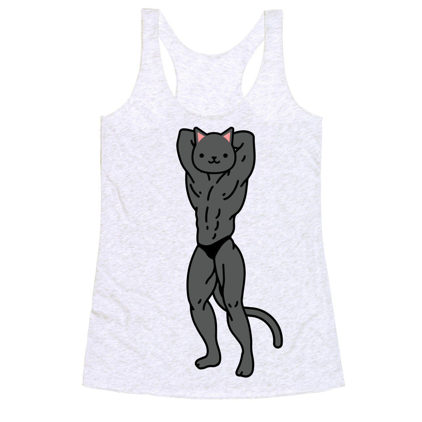 Buff Cat Black Racerback Tank