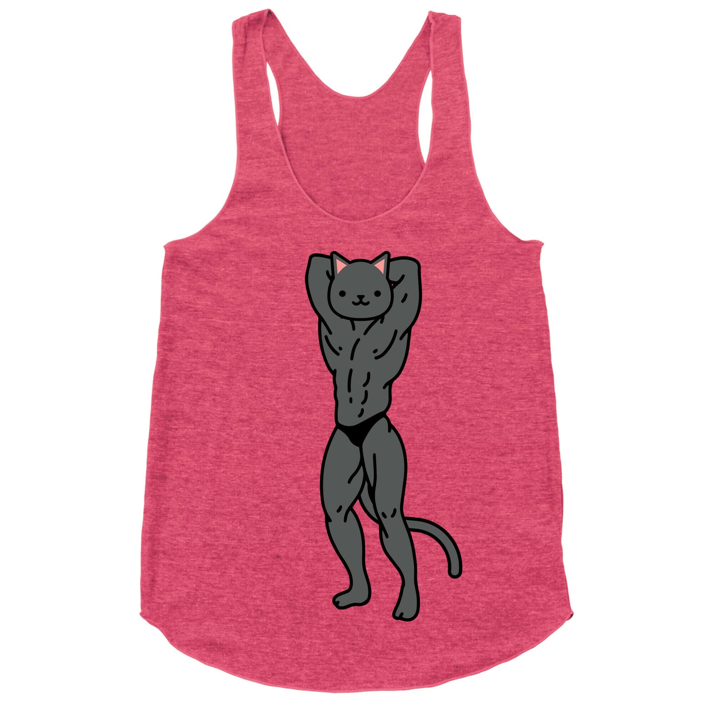 Buff Cat Black Racerback Tank