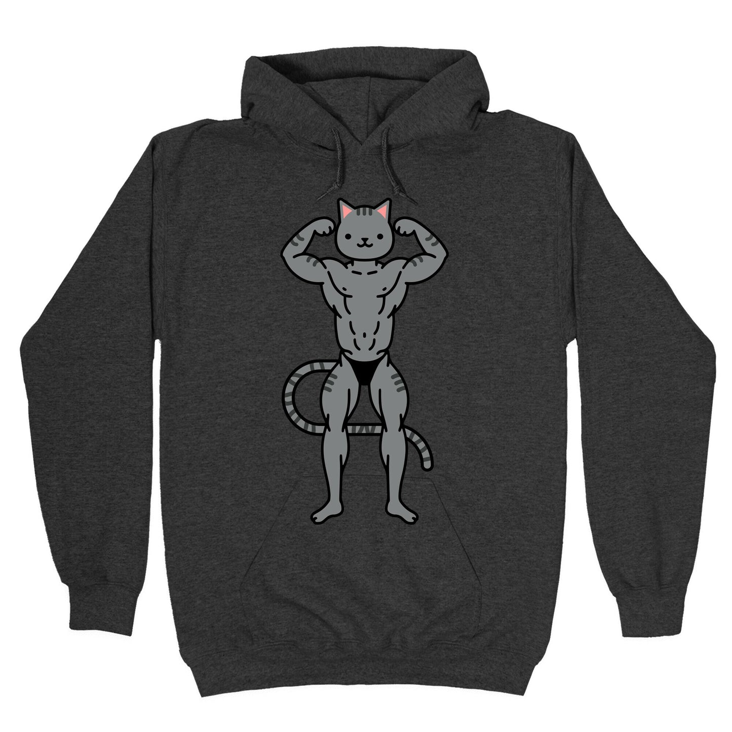 Buff Cat Grey Stripe Hoodie