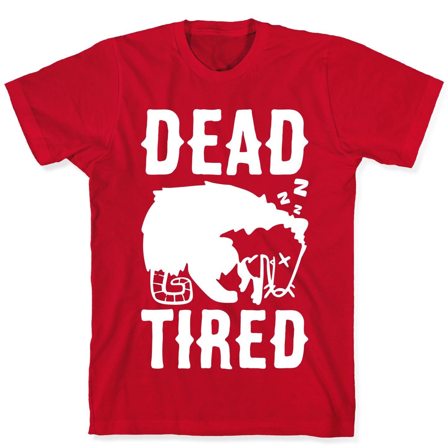 Dead Tired Possum Parody White Print T-Shirt