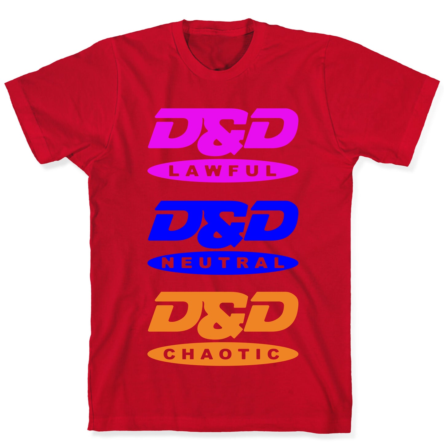Dungeons and Dragons DVD Logo Parody White Print T-Shirt