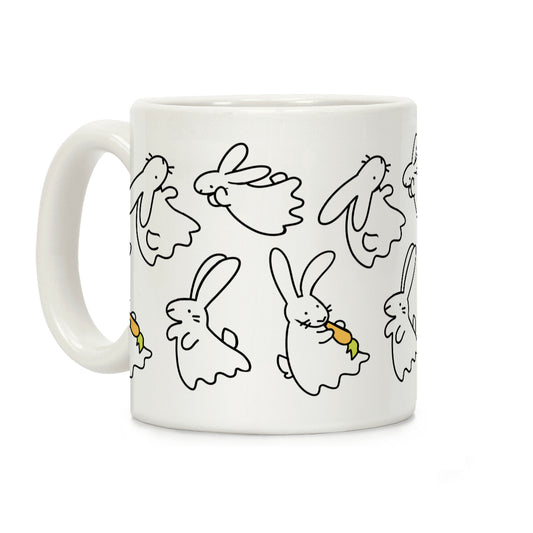 Bunny Ghost Pattern Coffee Mug