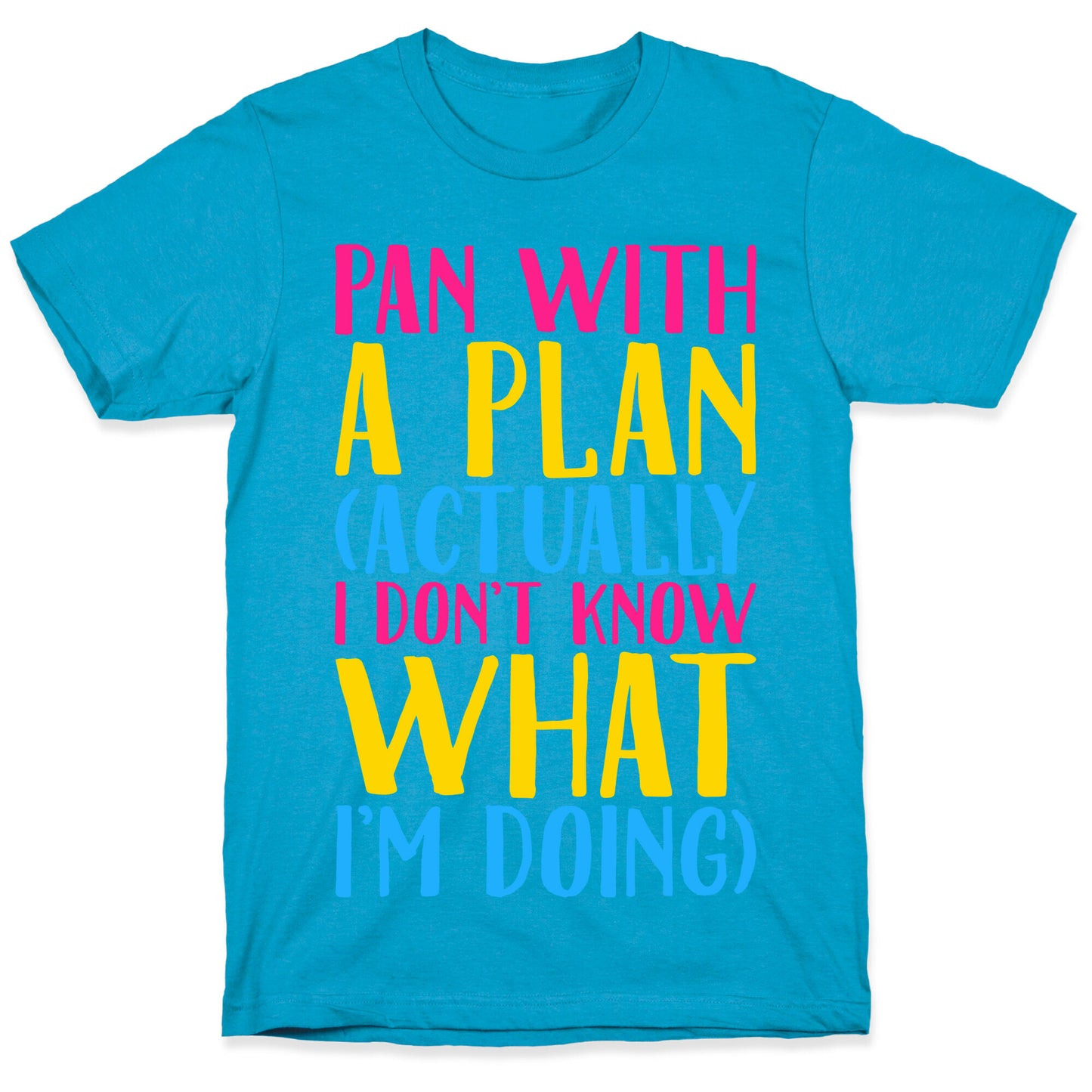Pan With A Plan White Print Unisex Triblend Tee