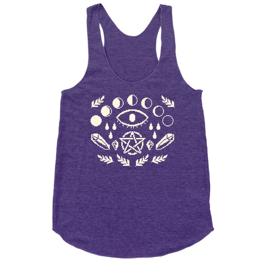Occult Pixel Pattern Racerback Tank