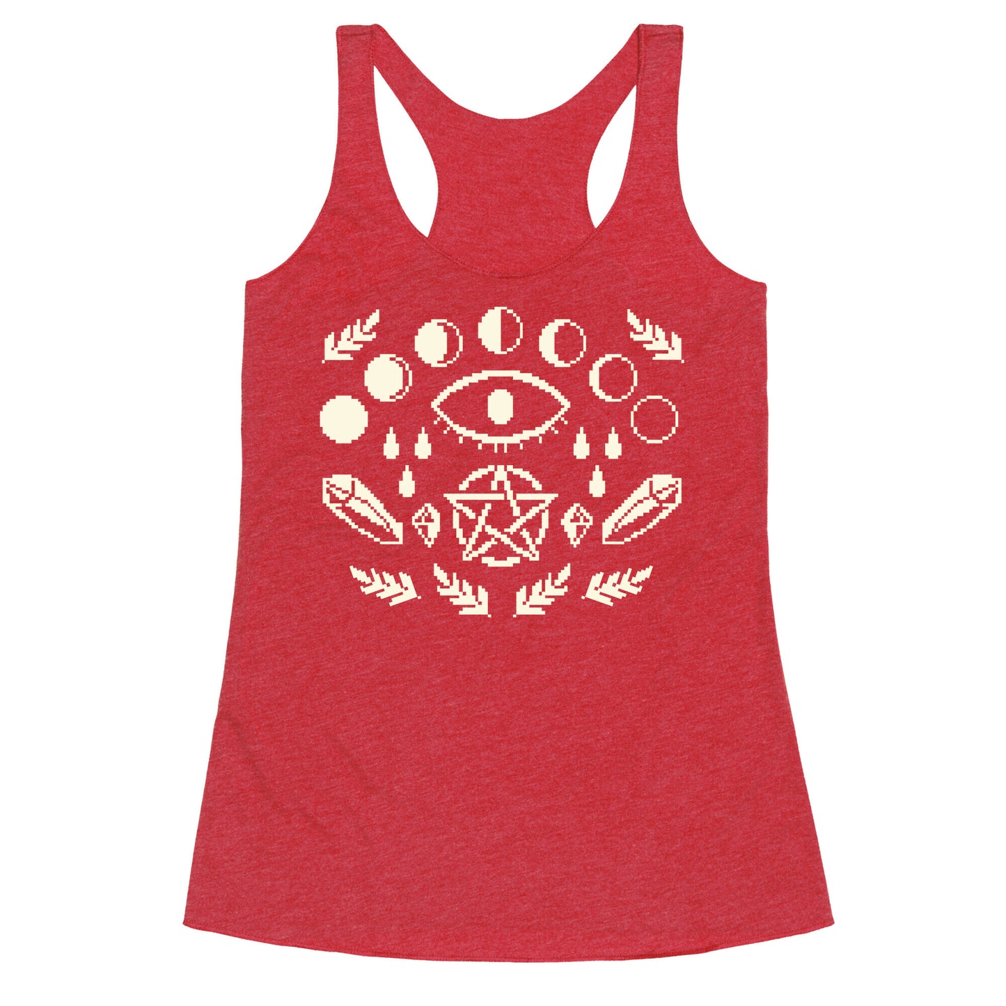 Occult Pixel Pattern Racerback Tank