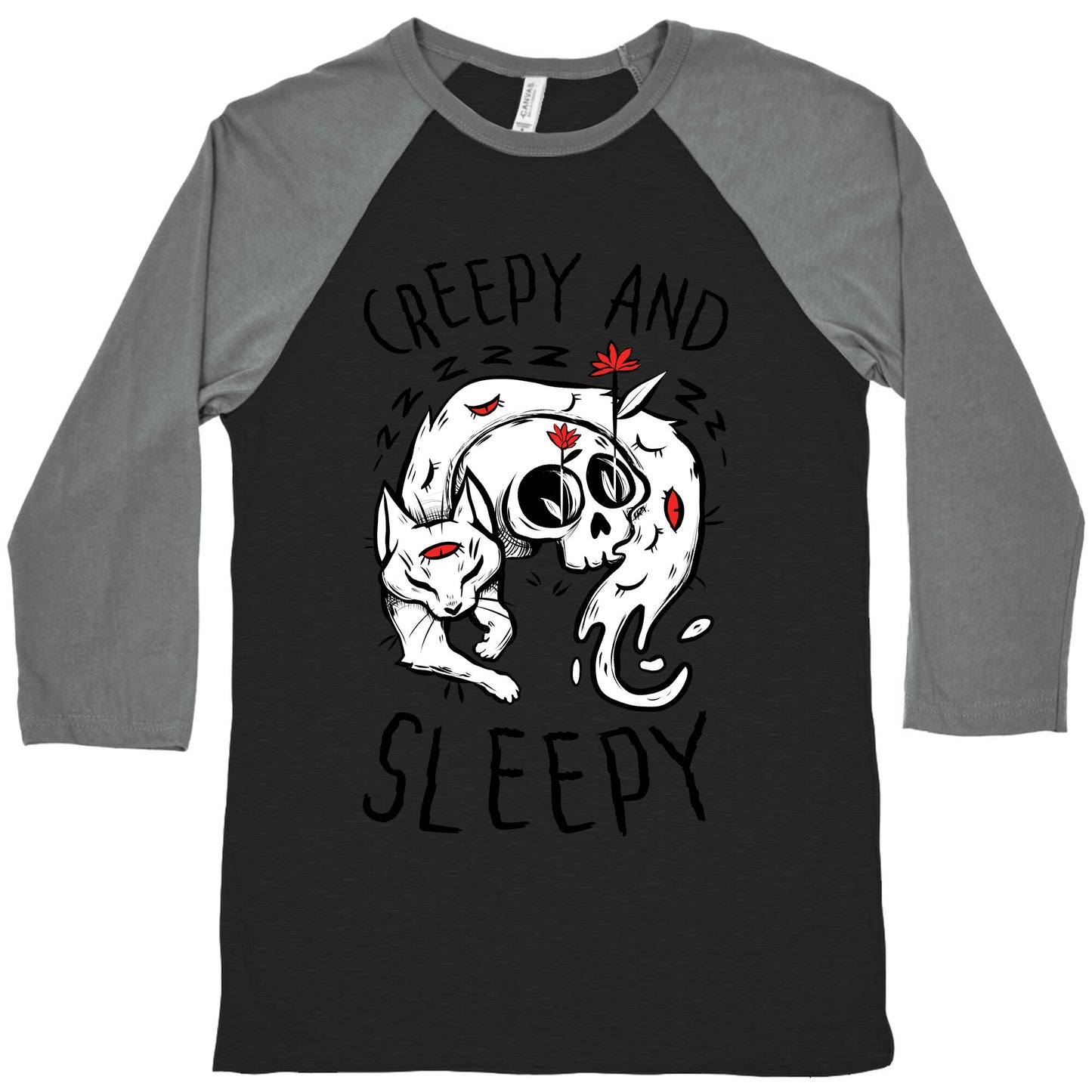 Creepy And Sleepy Baseball Tee