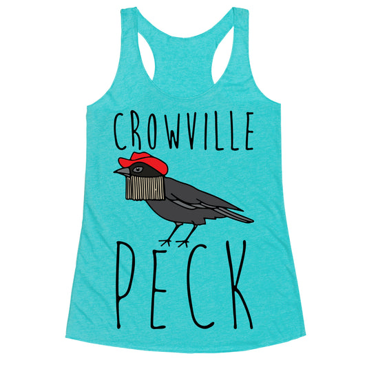 Crowville Peck Parody Racerback Tank